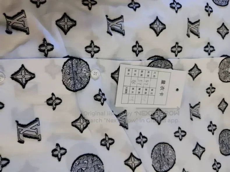 Louis Vuitton Louis Vuitton Embroidered Full Print Shirt Size US XL / EU 56 / 4 - 5 Thumbnail