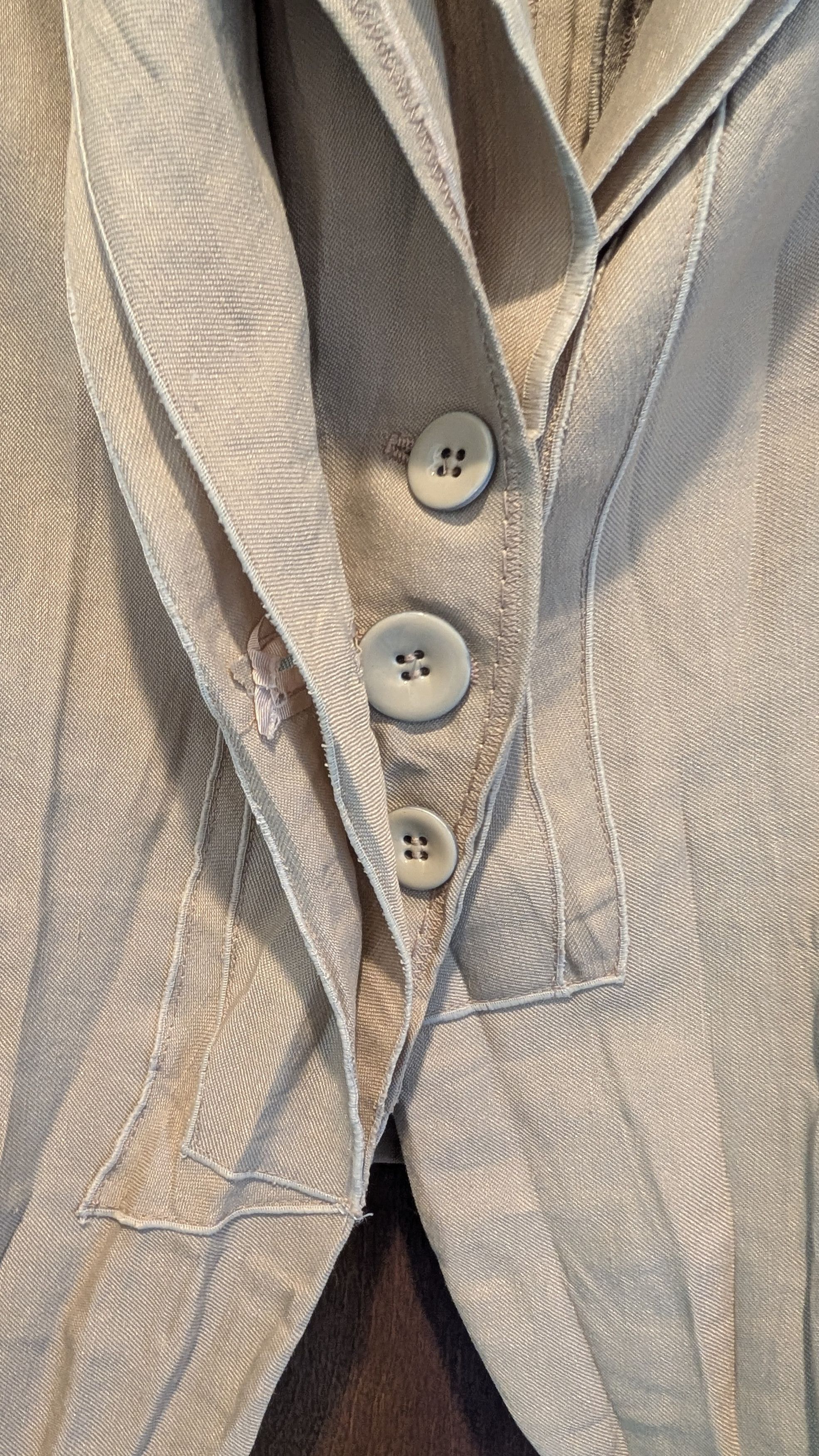 Marithe + Francois Girbaud Marithe & Francois Girbaud Tan Crinkled Womens Blazer Size XL / US 12-14 / IT 48-50 - 3 Thumbnail