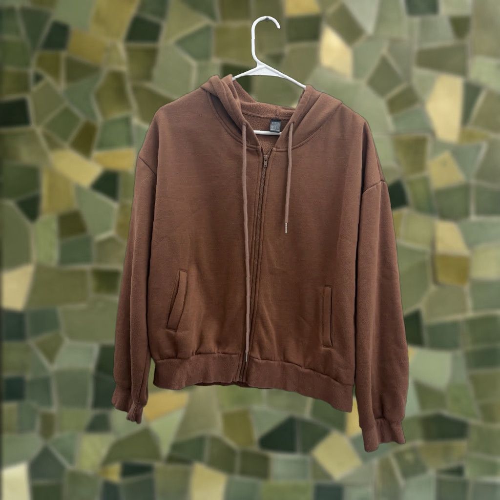 Shein Shein Womens Sweatshirt XL Brown Full Zip Hooded Long Sleeve Pullover Zippered Casual Winter Spring Fall Women’s Regular Size Type: Sweatshirt Size XL / US 12-14 / IT 48-50 - 1 Thumbnail