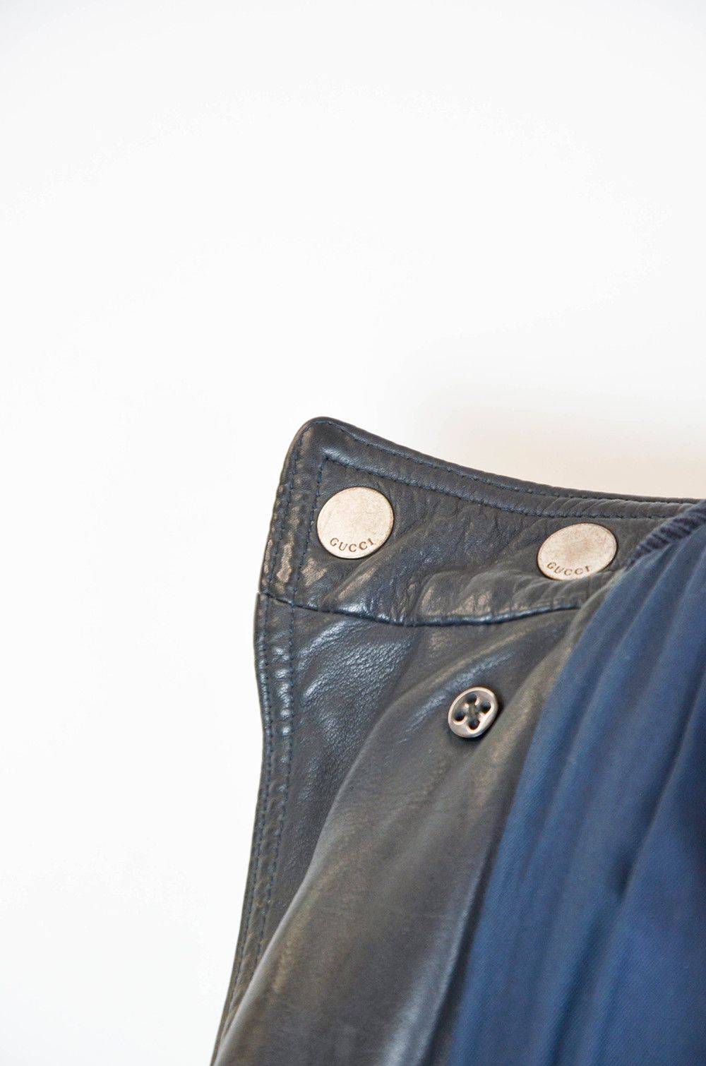 Gucci Gucci Vintage Distressed Leather Field Jacket – Size 50 Size US M / EU 48-50 / 2 - 15 Thumbnail