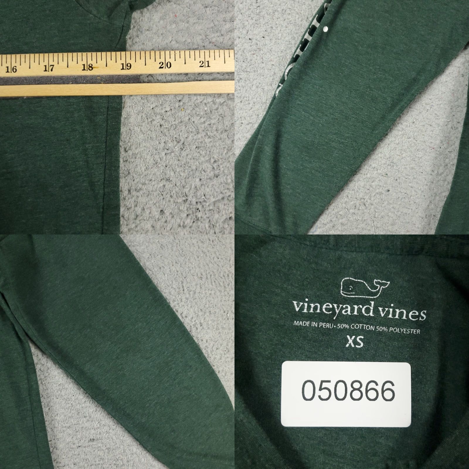 Vineyard Vines Vineyard Vines T Shirt XS Green Casual Long Sleeve *STAINED* Mens Size US XS / EU 42 / 0 - 8 Thumbnail
