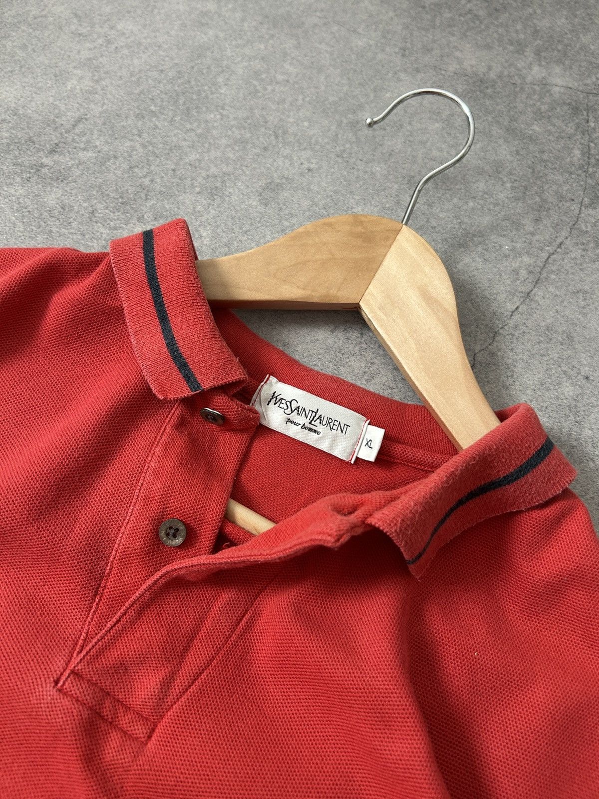 Yves Saint Laurent Yves Saint Laurent Red luxury polos mens Size US XL / EU 56 / 4 - 3 Thumbnail