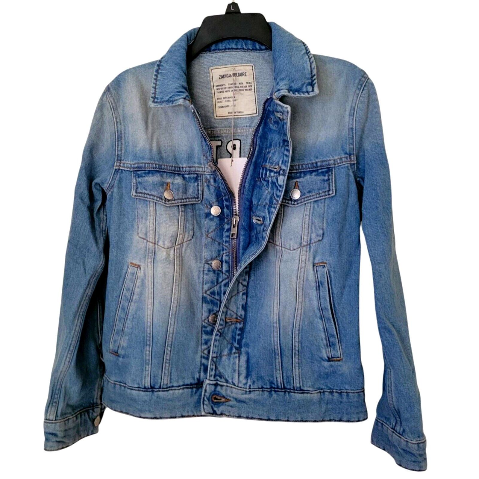 Zadig & Voltaire ZADIG & VOLTAIRE Kase Vignon Skull Strass Women Jacket Sze S Size S / US 4 / IT 40 - 3 Thumbnail