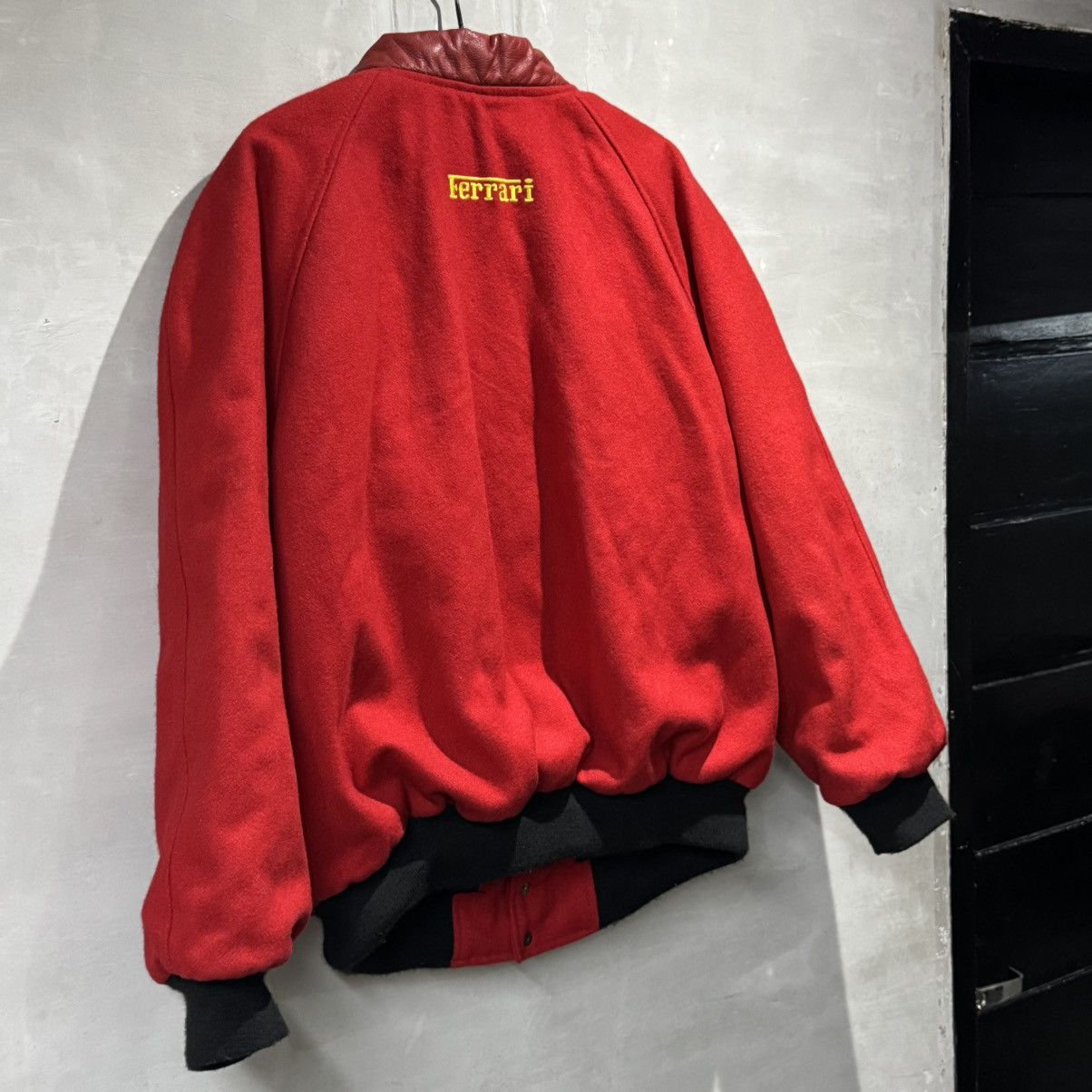 Ferrari vintage 90s scuderia ferrari wool leather varsity jacket Size US XL / EU 56 / 4 - 4 Thumbnail