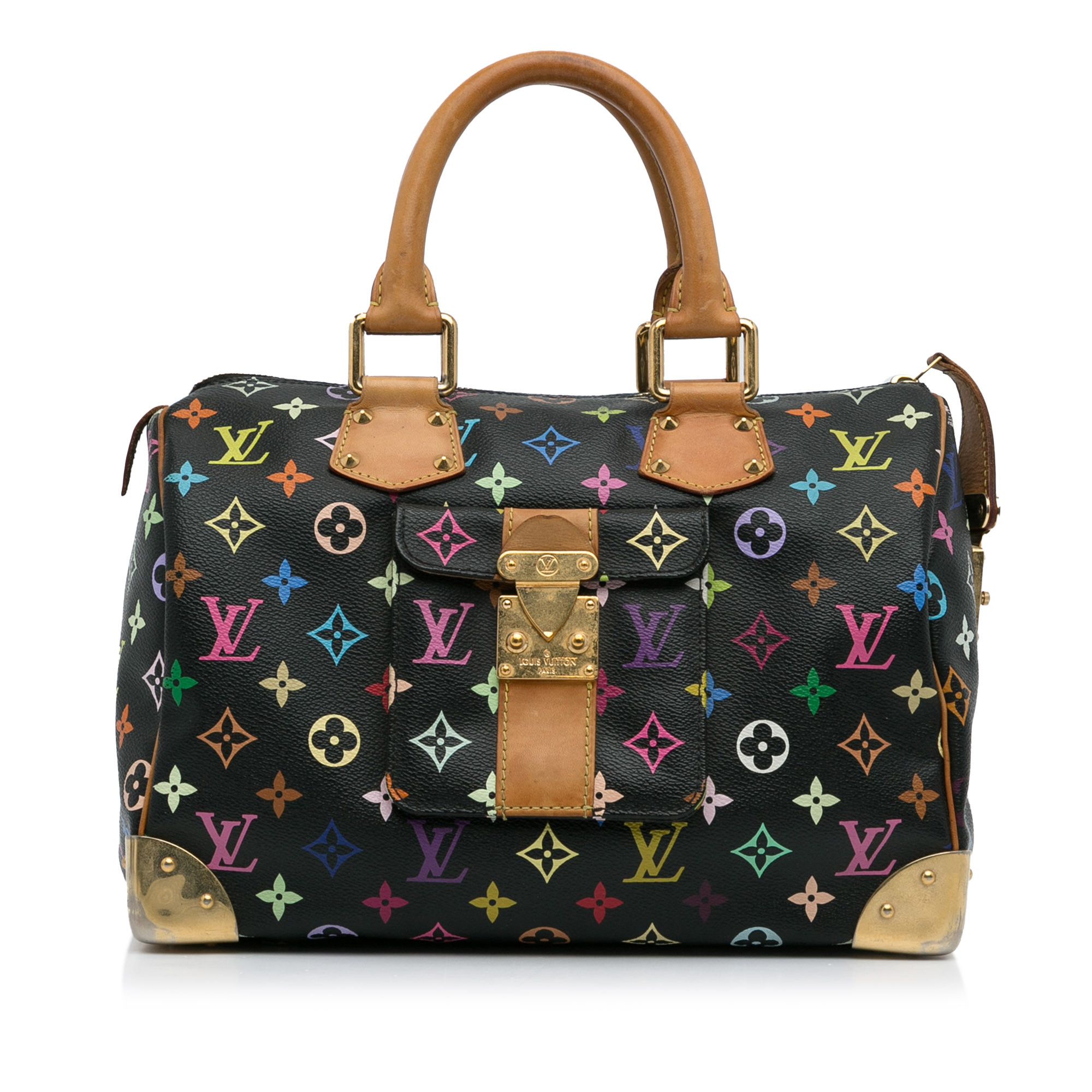 Louis Vuitton Monogram Multicolor Speedy 30 Black