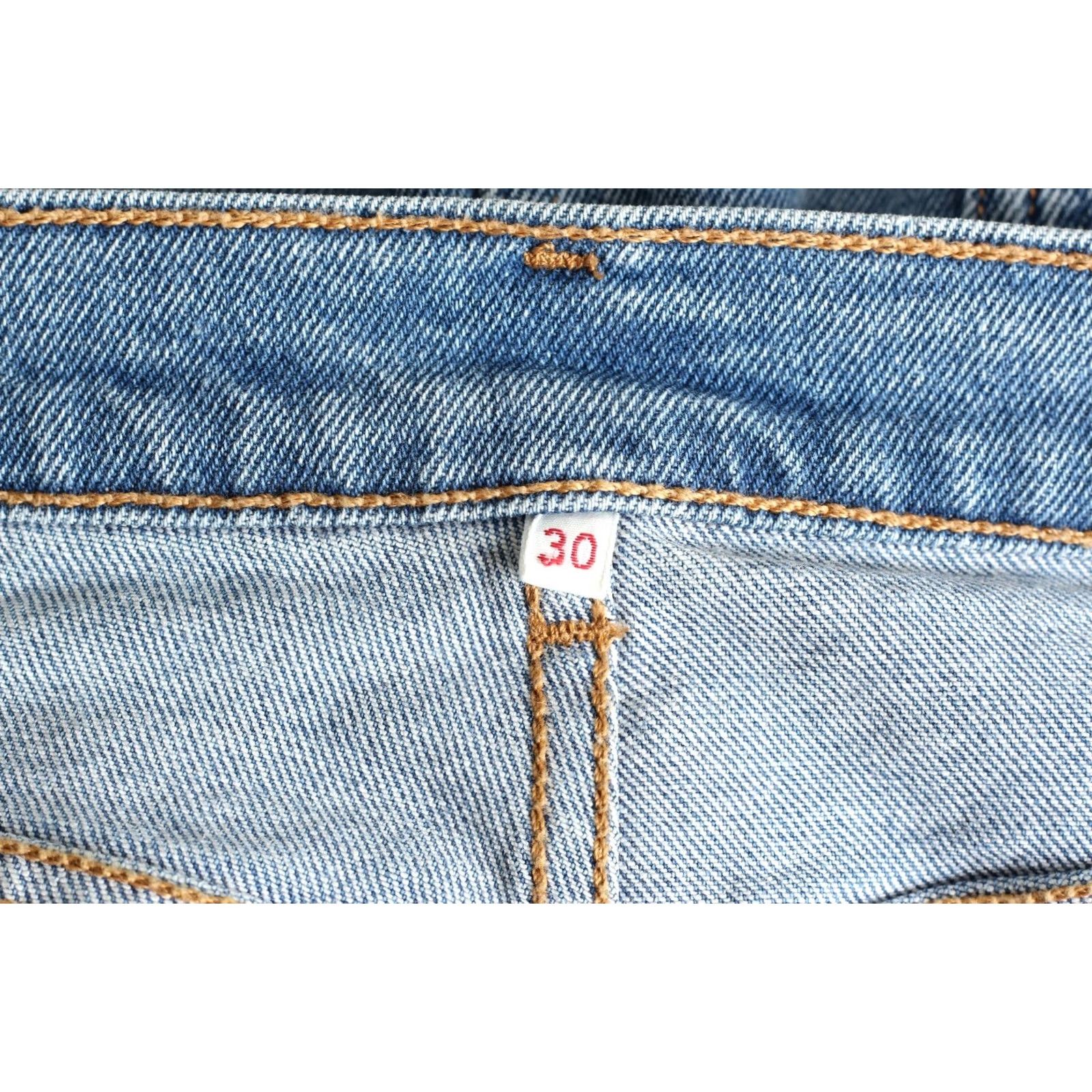 Levi's VINTAGE LEVI’S PREMIUM Big E Button Thru Mom Denim Skirt Women 30 Blue Midi Skirt Womens Size 30" / US 8 / IT 44 - 6 Thumbnail