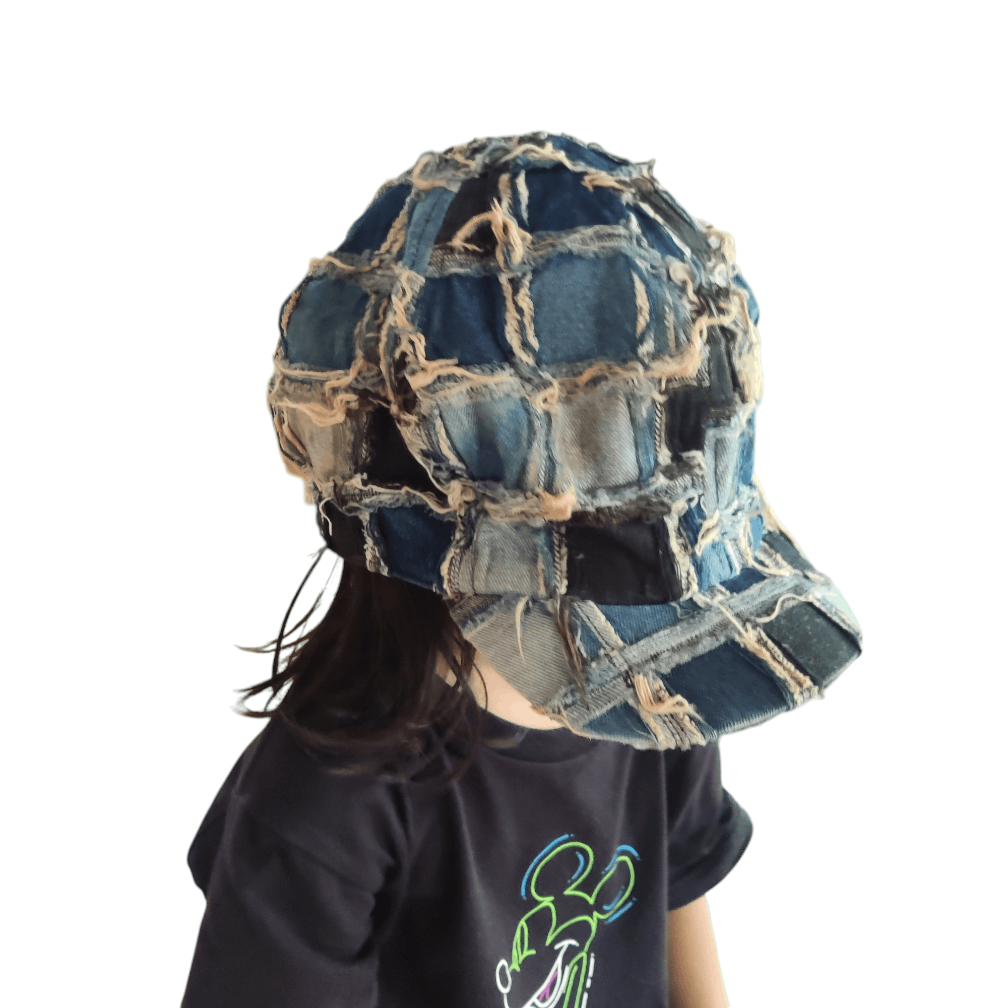 Japanese Brand Japanese brand sashiko boro denim patch cap Size ONE SIZE - 3 Thumbnail