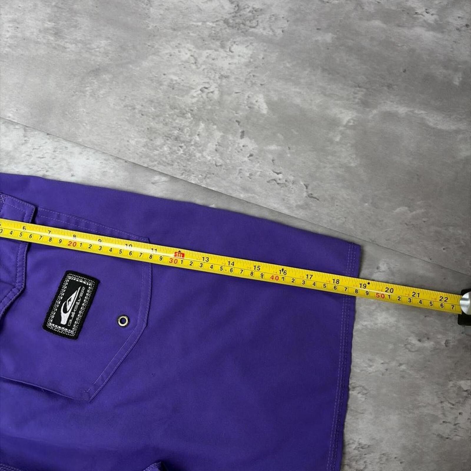 Quiksilver Y2K Purple Quiksilver Surf Grunge Baggy Board Shorts Size US 36 / EU 52 - 7 Thumbnail