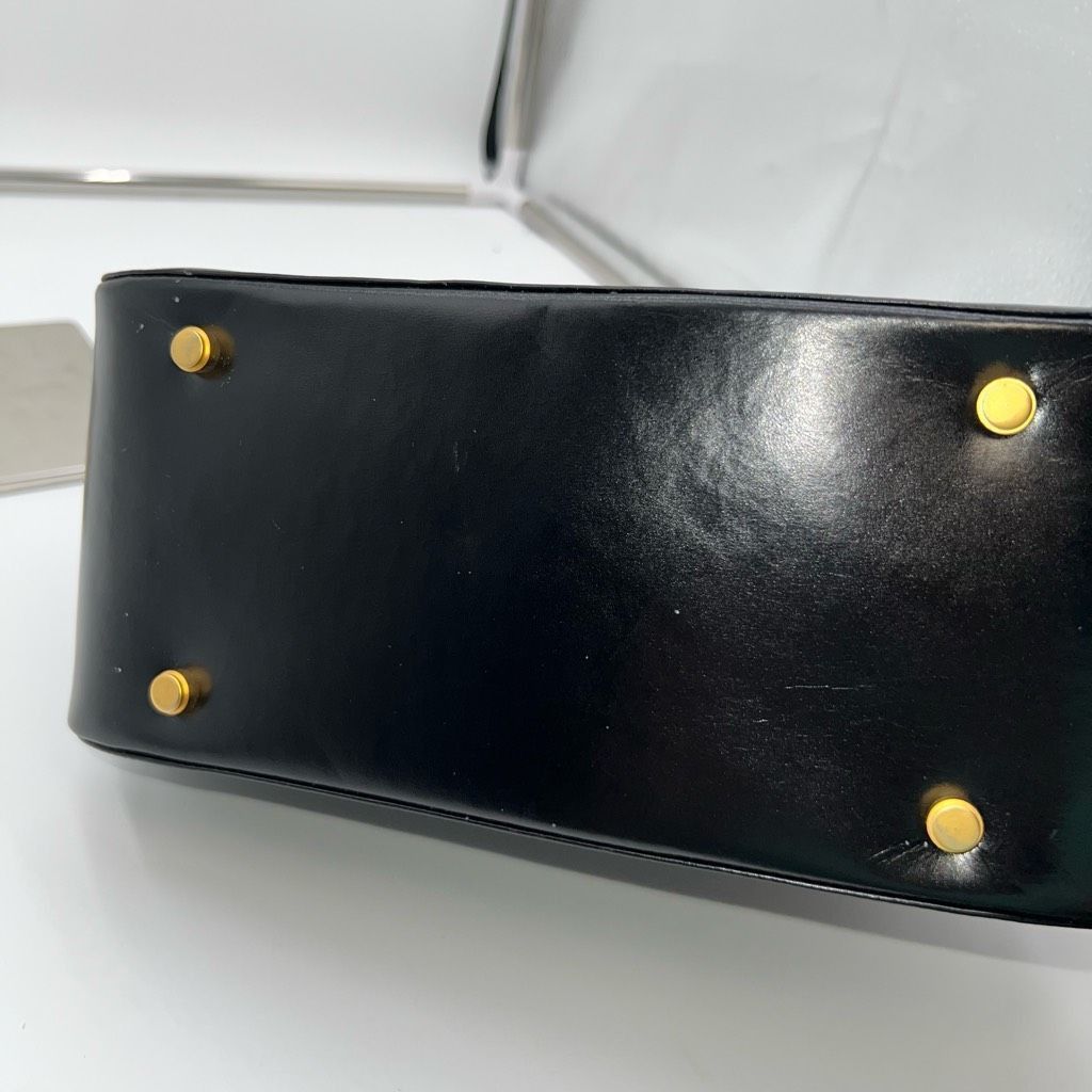 Bally Bally Vintage Structured Lambskin Bag with Brushed Gold Turn Lock Closure Size ONE SIZE - 8 Thumbnail