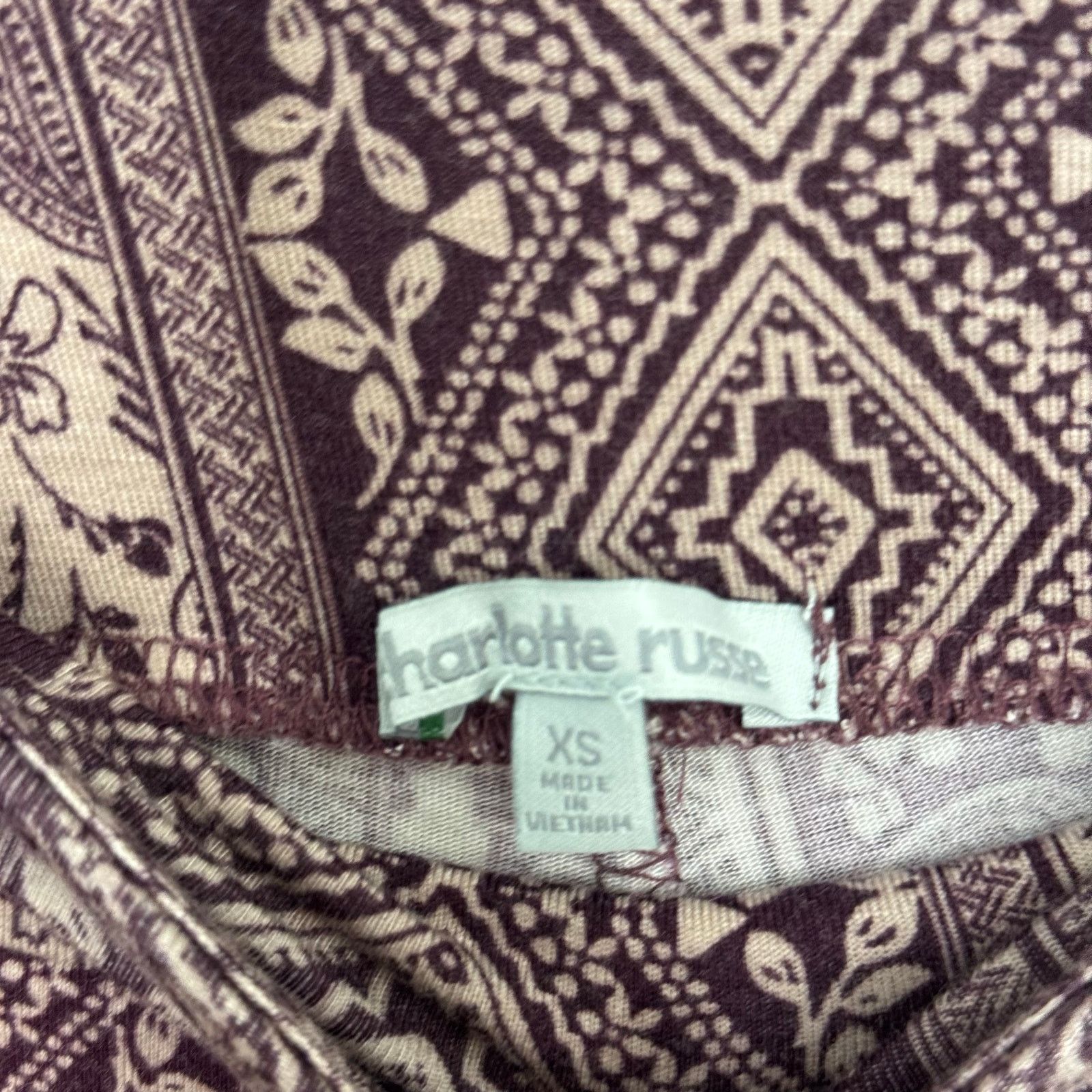 Other Charlotte Russe Purple Paisley Patterned Flare Leggings Pant Size 25" / US 0 / IT 36 - 2 Thumbnail