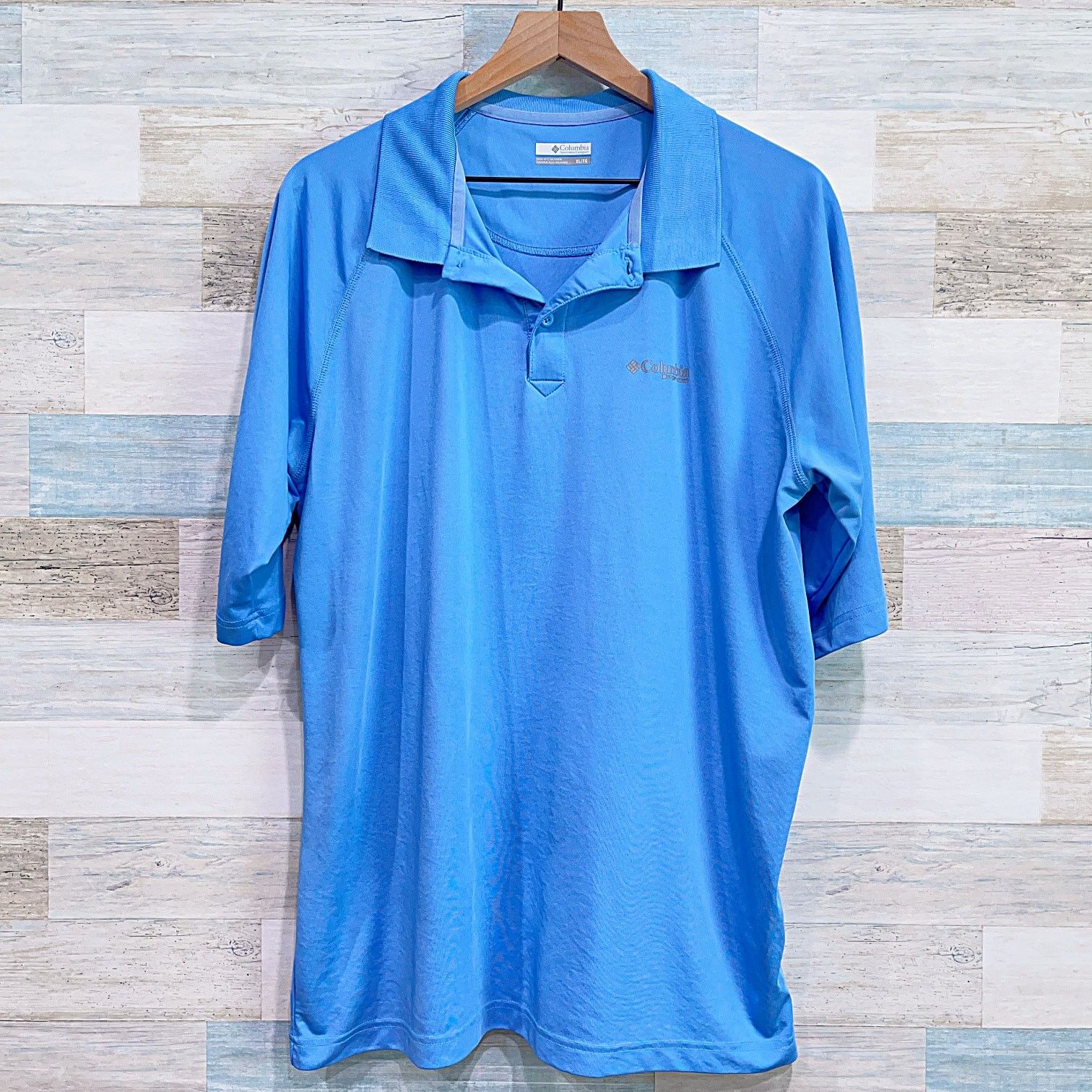 Columbia Columbia PFG Golf Tech Polo Shirt Blue Short Sleeve XL Size US XL / EU 56 / 4 - 1 Thumbnail