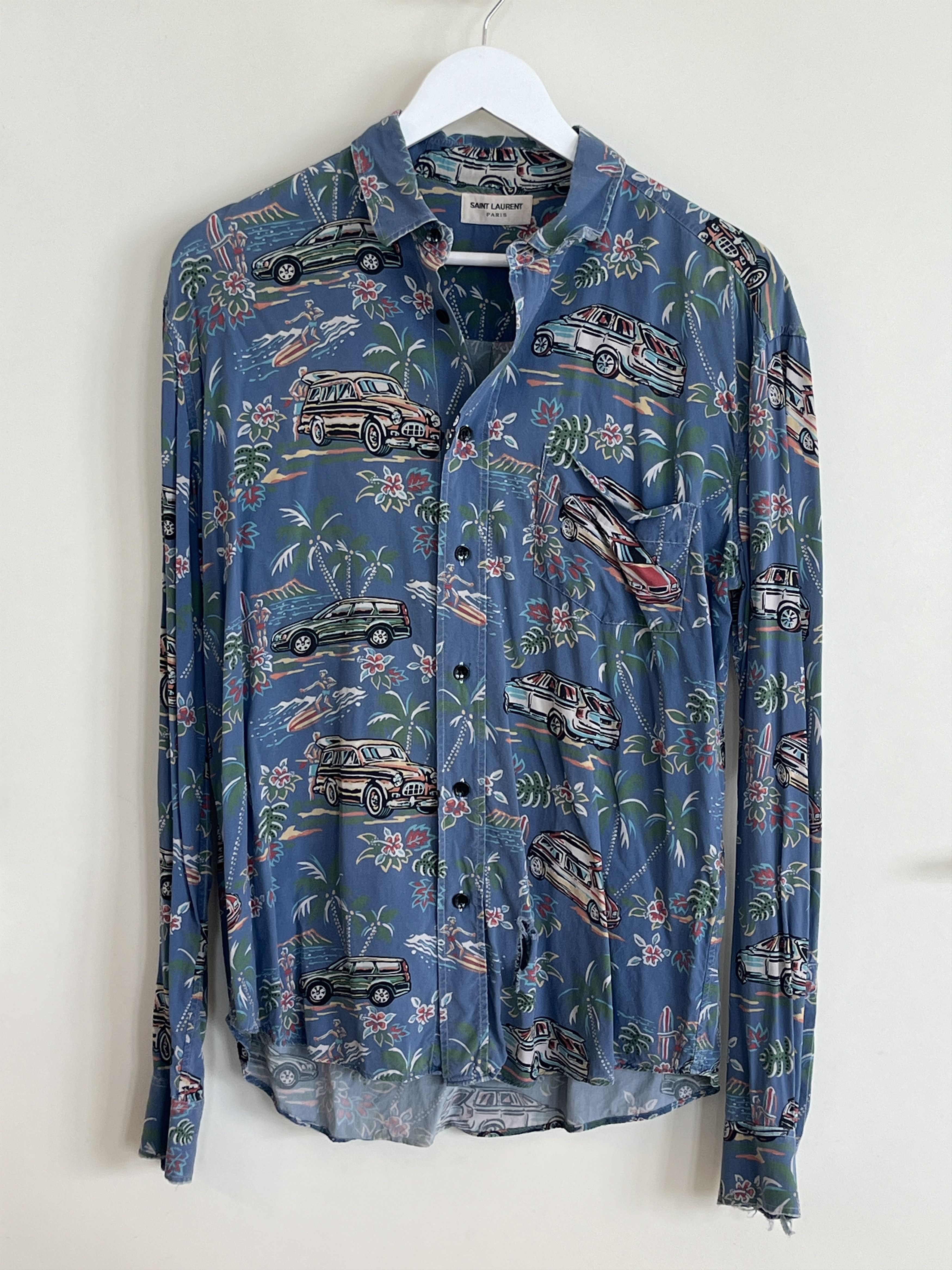 SS17 Hawaiian Blue Cuban Carprint Shirt