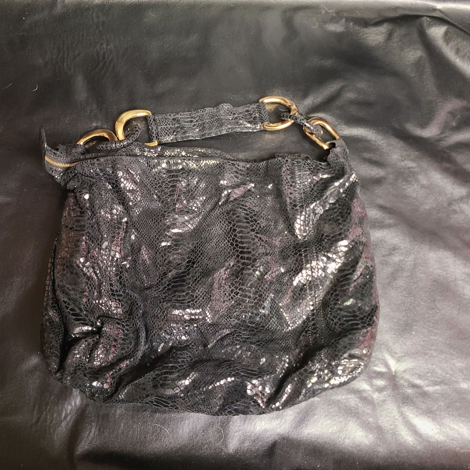 Michael Kors Michael Kors black snakeskin calfskin purse Size ONE SIZE - 1 Thumbnail