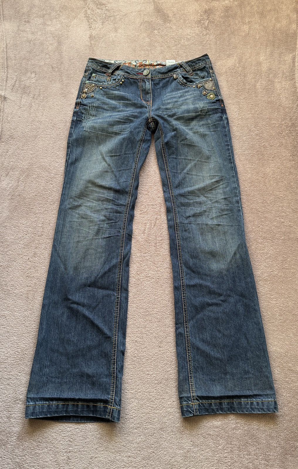 Japanese Brand Y2K vintage Crazy Jeans Washed miss me LGB ifsixwasnine vibe Size 32" / US 10 / IT 46 - 1 Thumbnail