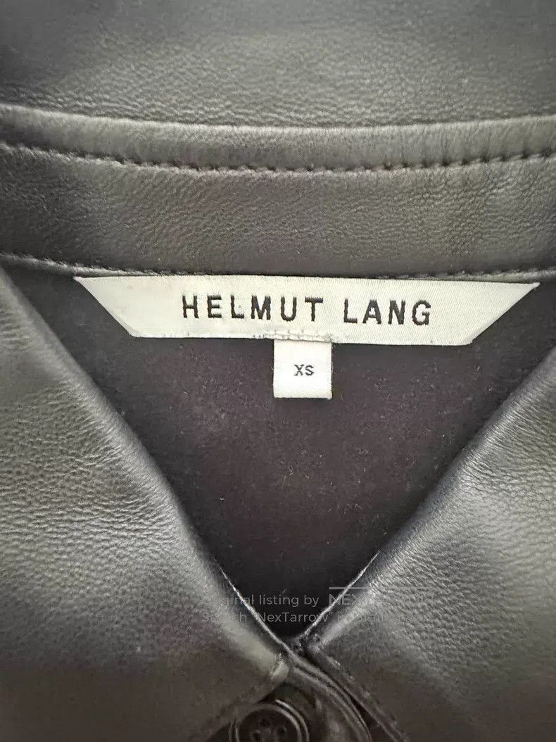 Helmut Lang Helmut Lang Black leather shirt, loose fit Size XS / US 0-2 / IT 36-38 - 3 Thumbnail