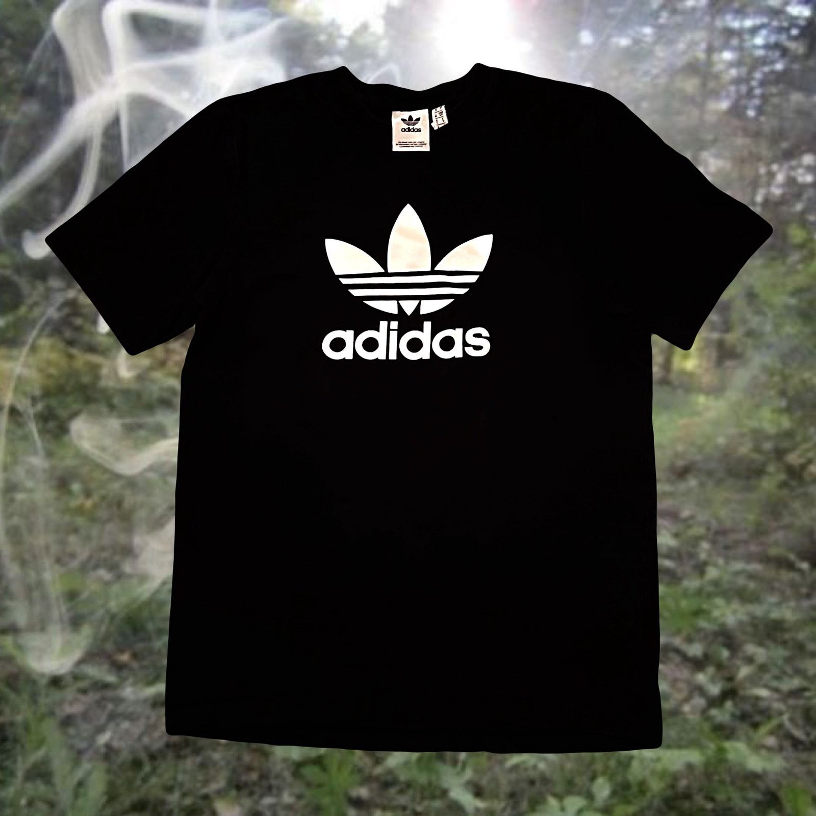 Adidas adidas spell out tree foil graphic short sleeve tee shirt Size US S / EU 44-46 / 1 - 1 Thumbnail