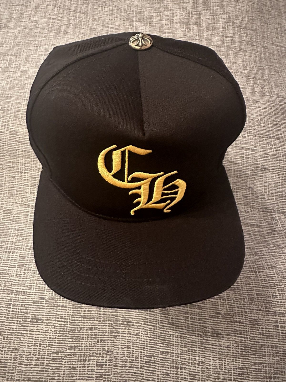 Chrome Hearts Chrome Hearts Logo Trucker Black/yellow Baseball CupHat ...