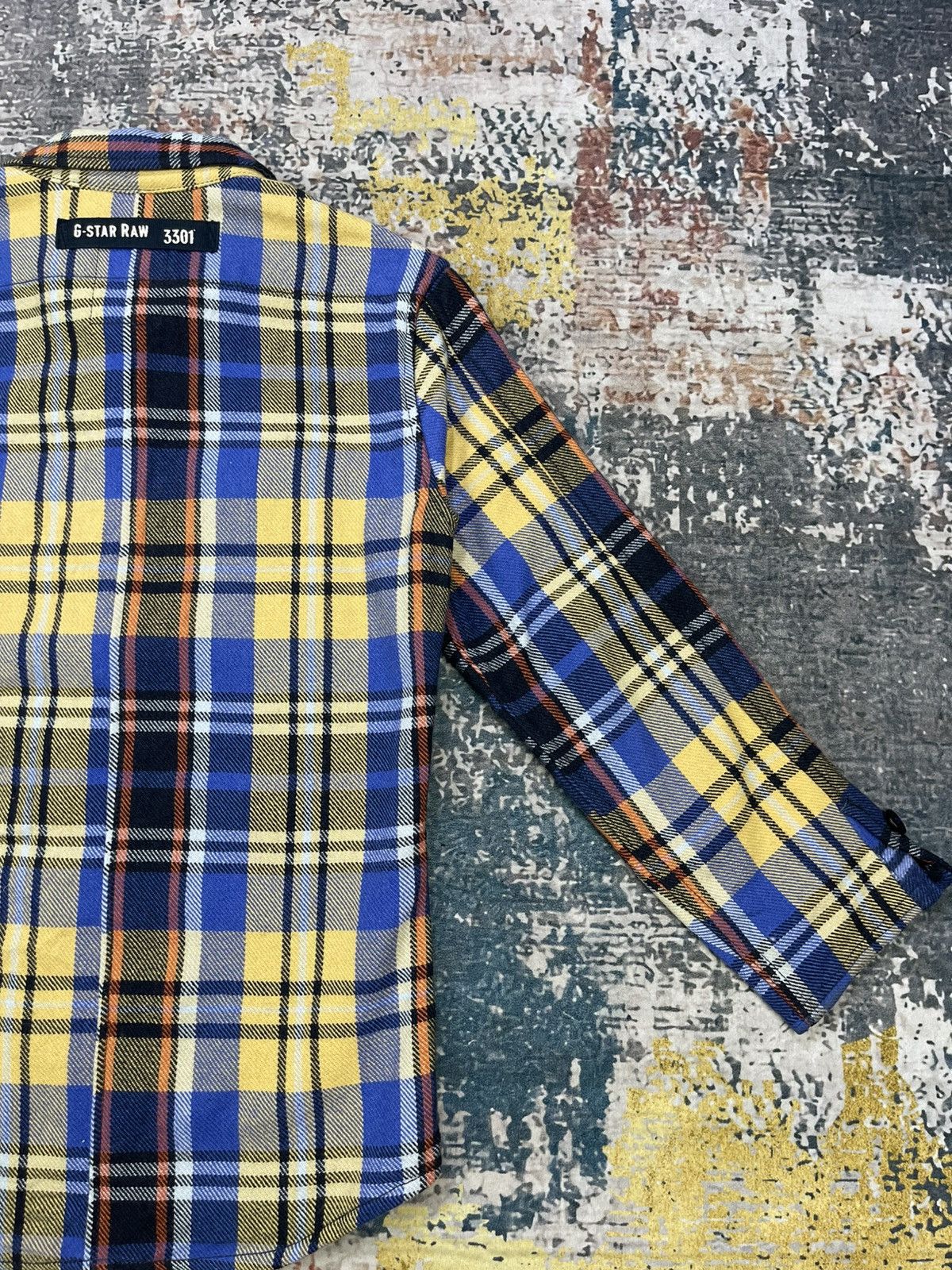 G-Star G-Star Raw Blue Yellow Plaid Quarter Sleeve Flannel Shirt Size S / US 4 / IT 40 - 3 Thumbnail