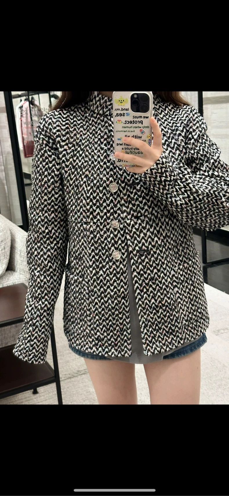 Chanel Chanel 23A black and white full sequin color thread braided Size XS / US 0-2 / IT 36-38 - 6 Thumbnail