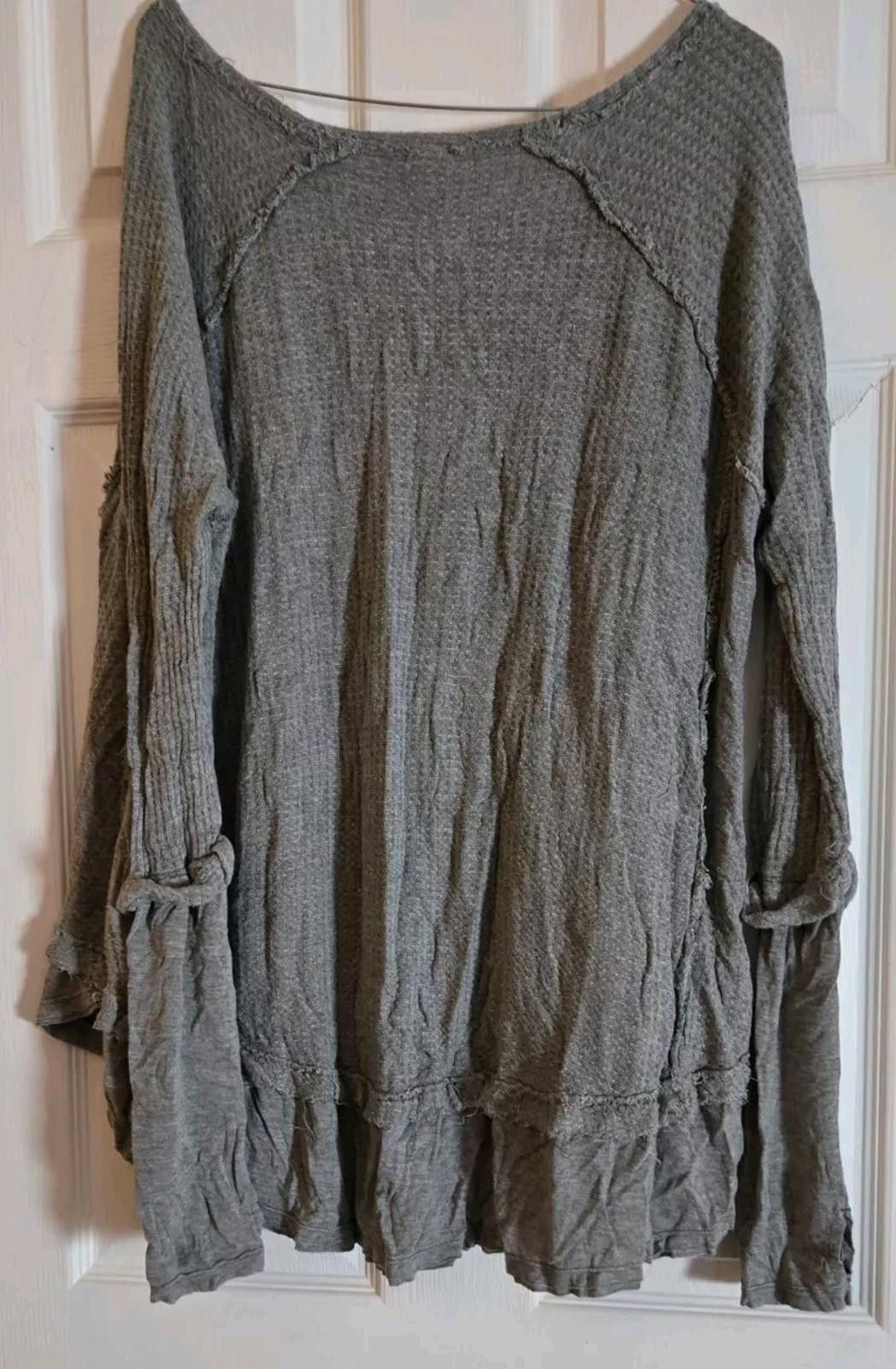 Other We The Free Oversized Long Sleeve Waffle Knit Top Womens Med Size M / US 6-8 / IT 42-44 - 5 Thumbnail