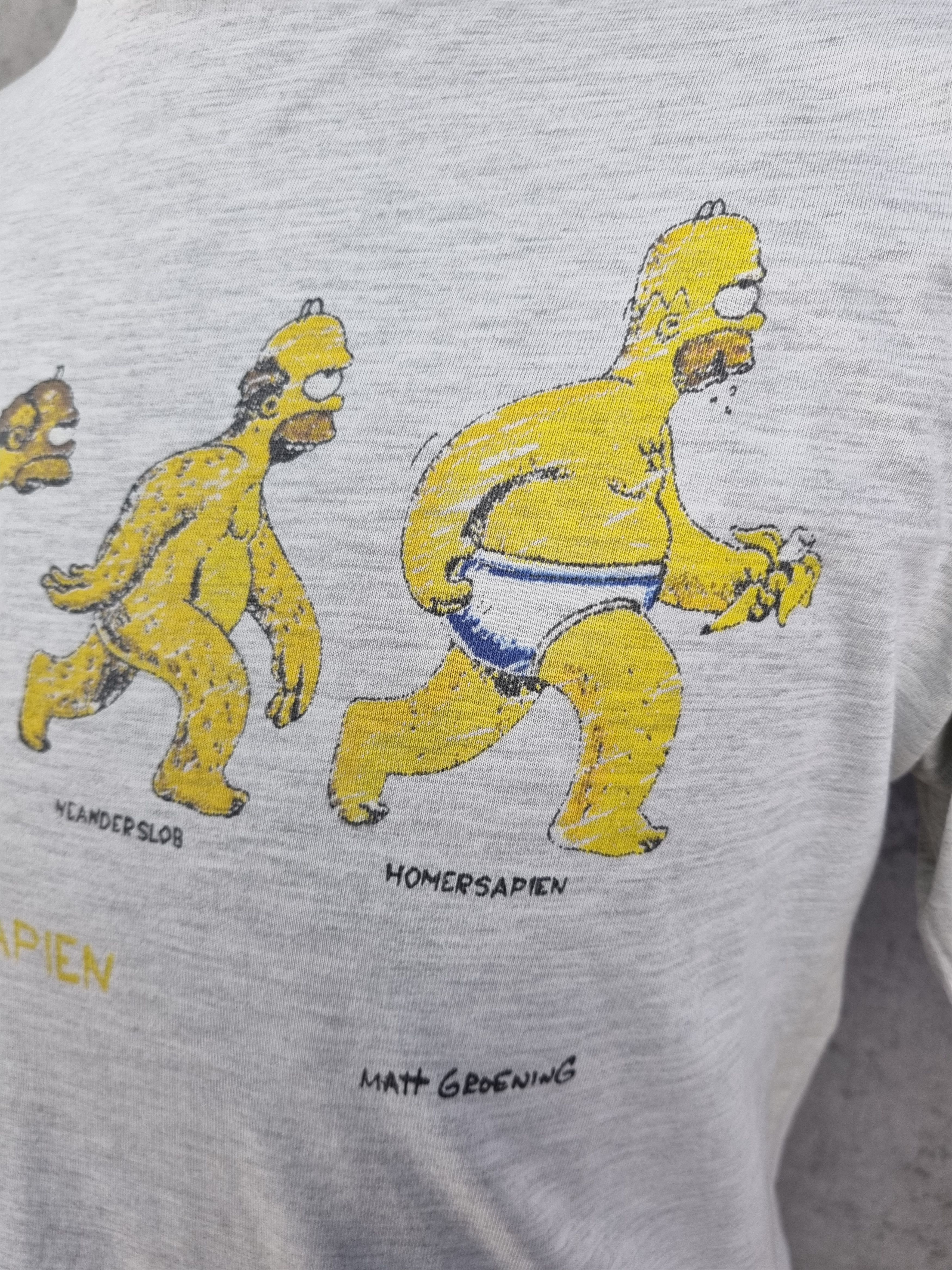 Cartoon Network × Nickelodeon × Vintage 98s The Simpsons Homer Sapiens Single Stitch Rare Print Size US L / EU 52-54 / 3 - 6 Thumbnail