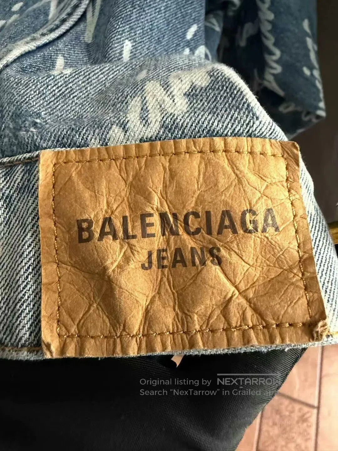 Balenciaga balenciaga logo printed denim jacket. Size S / US 4 / IT 40 - 3 Thumbnail