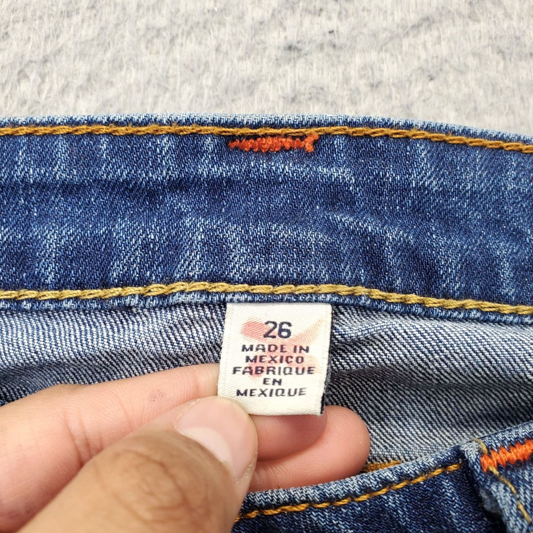 True Religion True Religion Skinny Jeans Women 26 Blue Denim Stretch Boho Whiskered Distressed Size 26" / US 2 / IT 38 - 7 Thumbnail