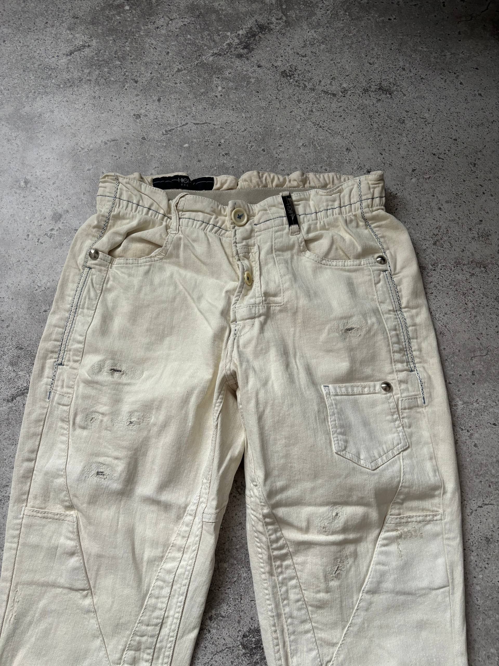 Japanese Brand Avant Garde High Use Patchwork Pants Waxed Cottone Size US 32 / EU 48 - 4 Thumbnail