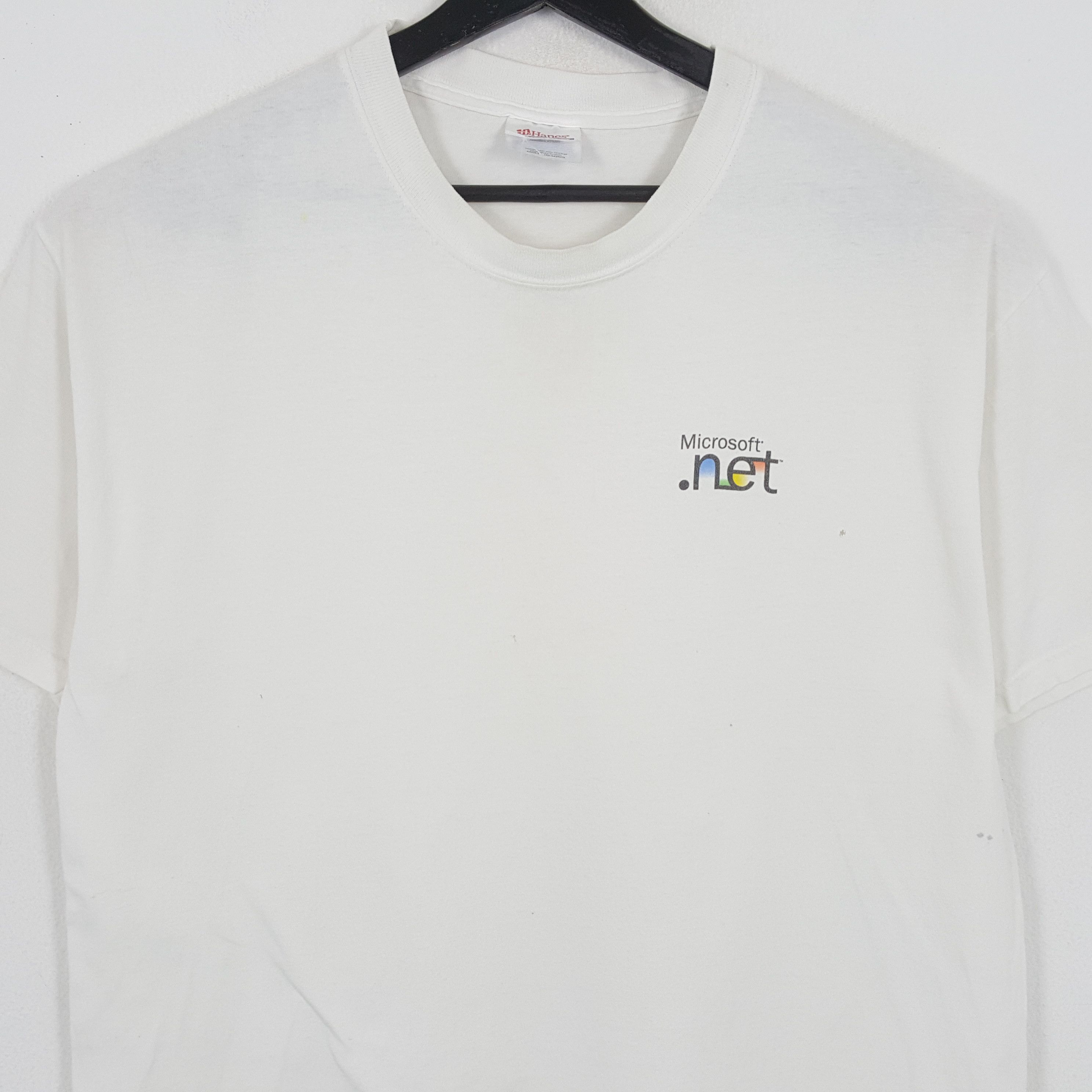 Microsoft × Vintage MICROSOFT NET Streetwear Promo Style Tshirt Size US L / EU 52-54 / 3 - 2 Thumbnail