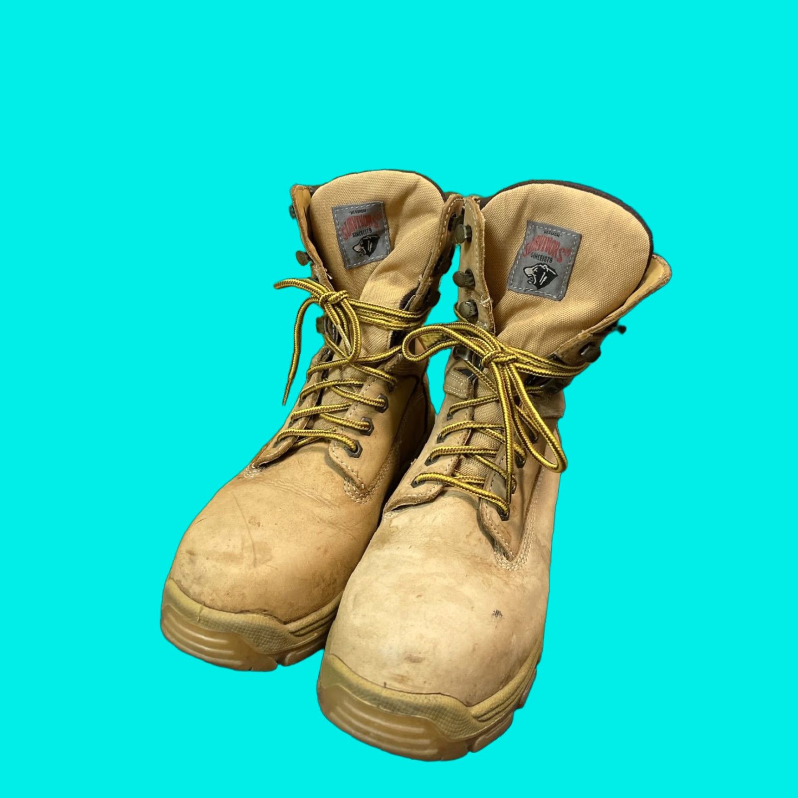 VINTAGE Herman Survivors Steel Toe Work Boots Men's US Leather