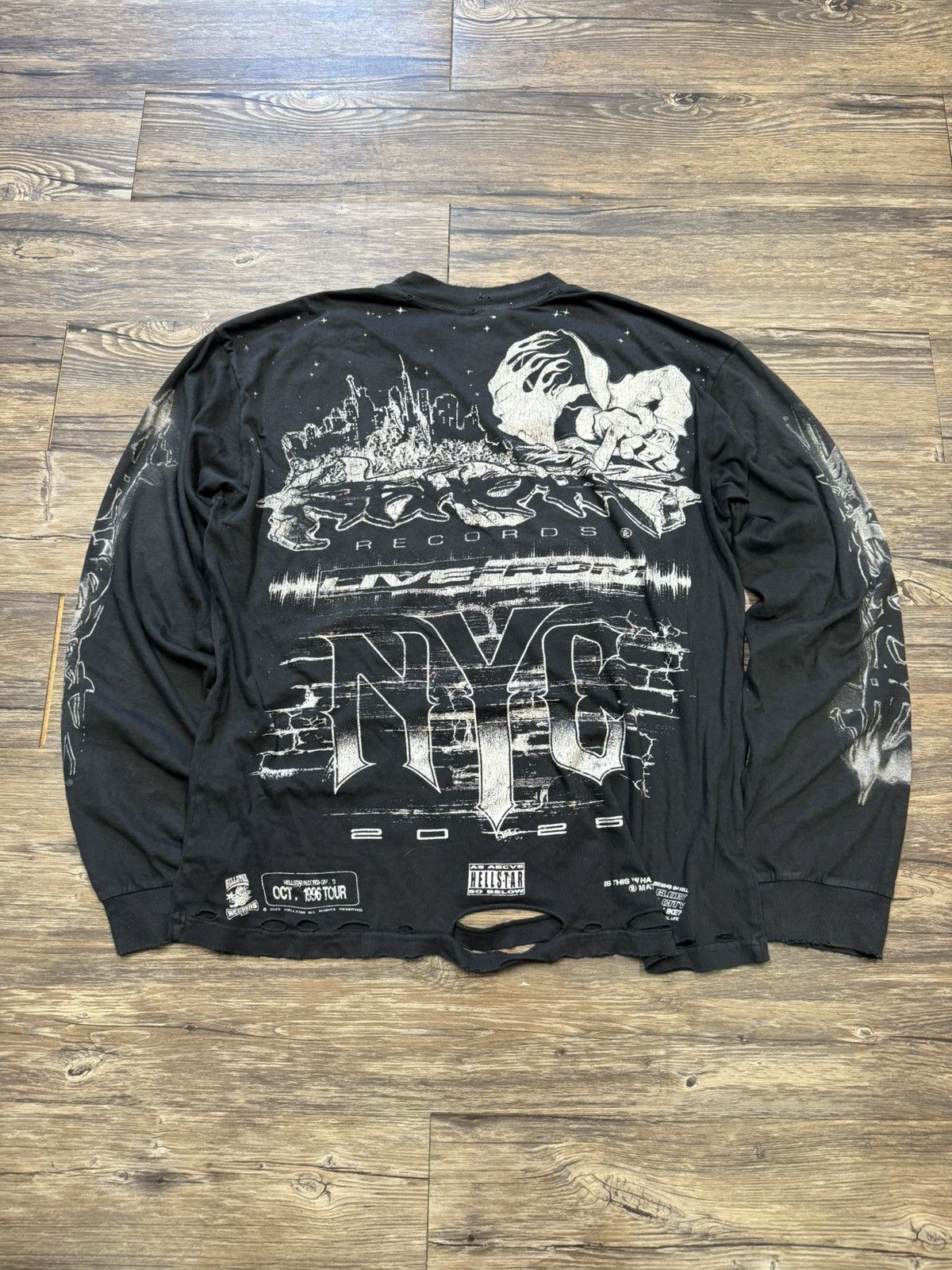 HELLSTAR HELL STAR LIBERTY RECORDS VINTAGE LONGSLEEVE *RARE* Size US S / EU 44-46 / 1 - 7 Thumbnail