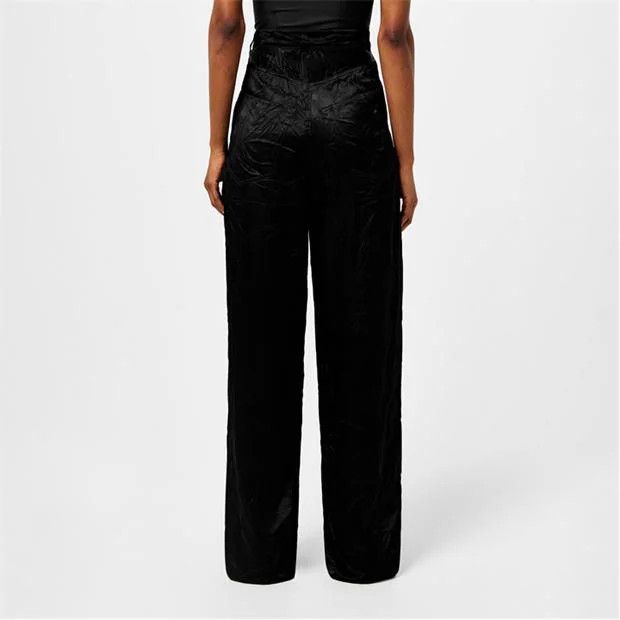 Balenciaga o1g2r1mq0924 Crinkled Satin Pants in Black Size 27" / US 4 / IT 40 - 6 Thumbnail