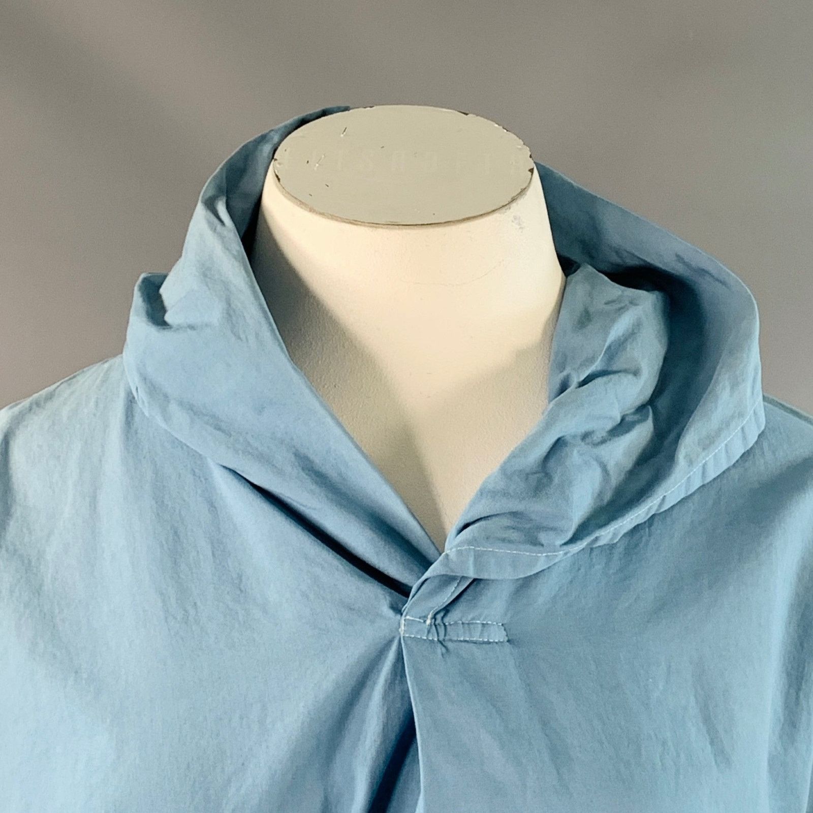 Comme des Garcons Size XXL Blue Cotton Shawl Collar Casual Top Size XXL / US 16-18 / IT 52-54 - 2 Thumbnail