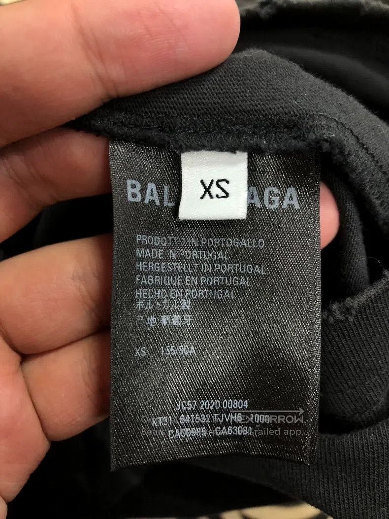 Balenciaga Balenciaga Round Neck Letter Printed T-shirt Black Size US XS / EU 42 / 0 - 4 Thumbnail