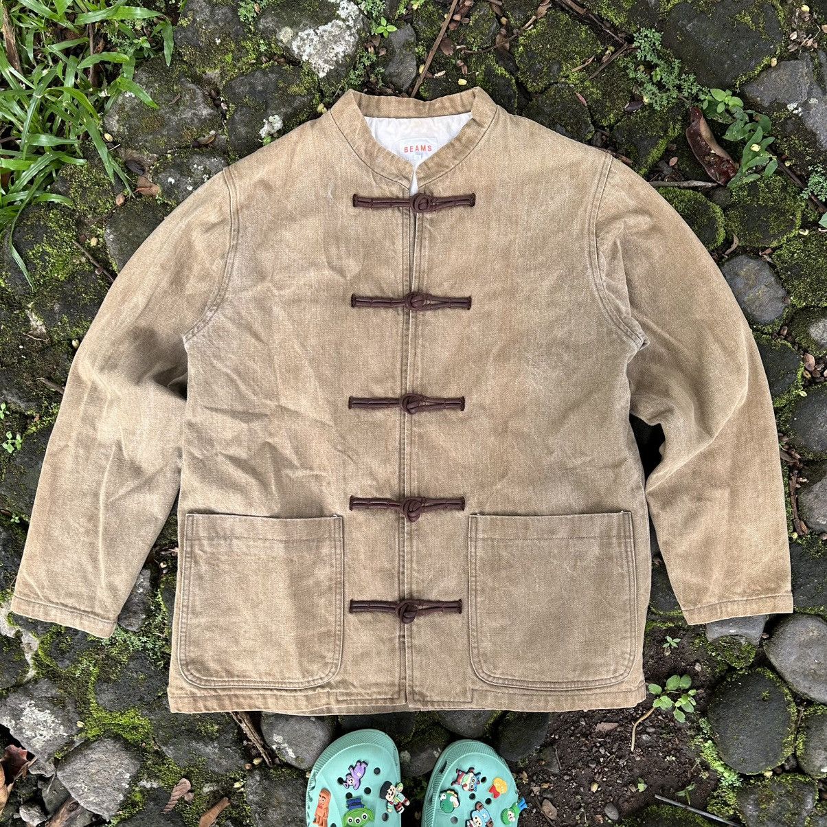 Beams Plus Vintage Jacket Canvas Beams Japan Chines Style Size US L / EU 52-54 / 3 - 2 Thumbnail