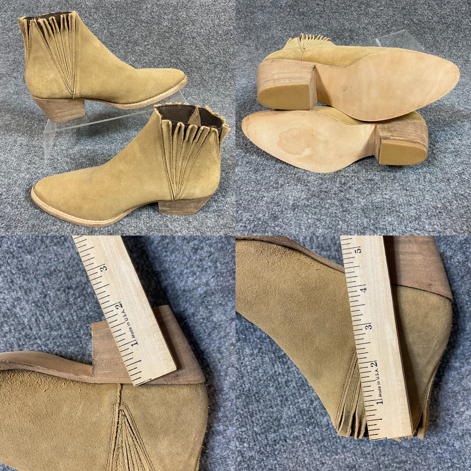 Vintage Farylrobin x Free People Trill Boots 6 Beige Ankle Heeled Bootie Womens Size US 6 / IT 36 - 8 Thumbnail