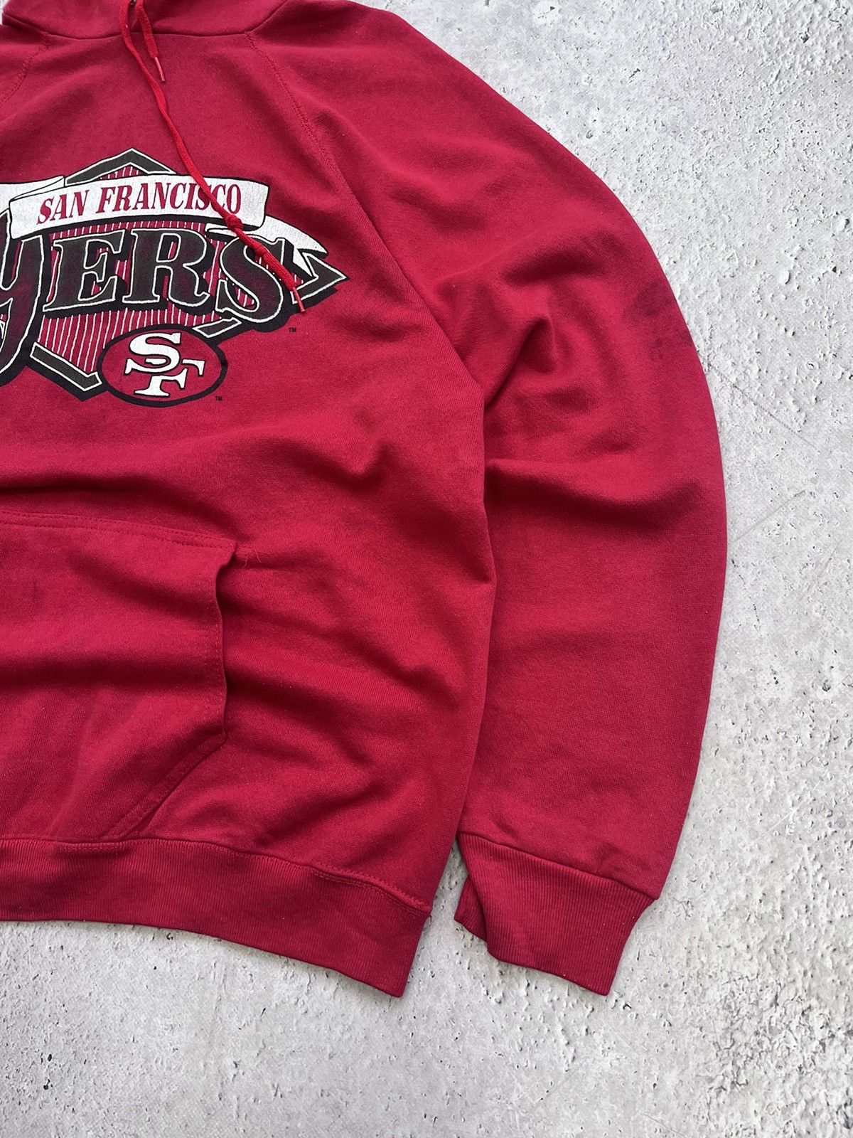NFL × Vintage Vintage 90's Red San Francisco 49ers Sports Hoodie Size XL Size US XL / EU 56 / 4 - 4 Thumbnail