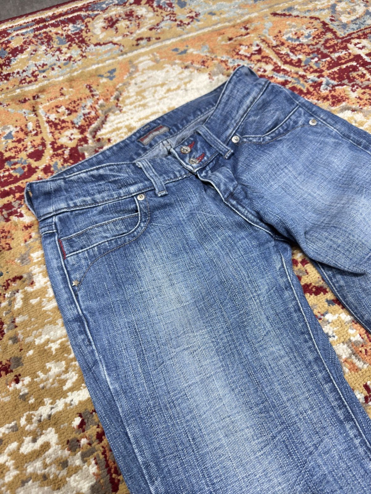 Hysteric Glamour ᶠᵃⁿᶜʸᵍᵘʸ Y2K Flared Baggy Washed Bootcut Denim Jeans Vintage Size US 28 / EU 44 - 3 Thumbnail