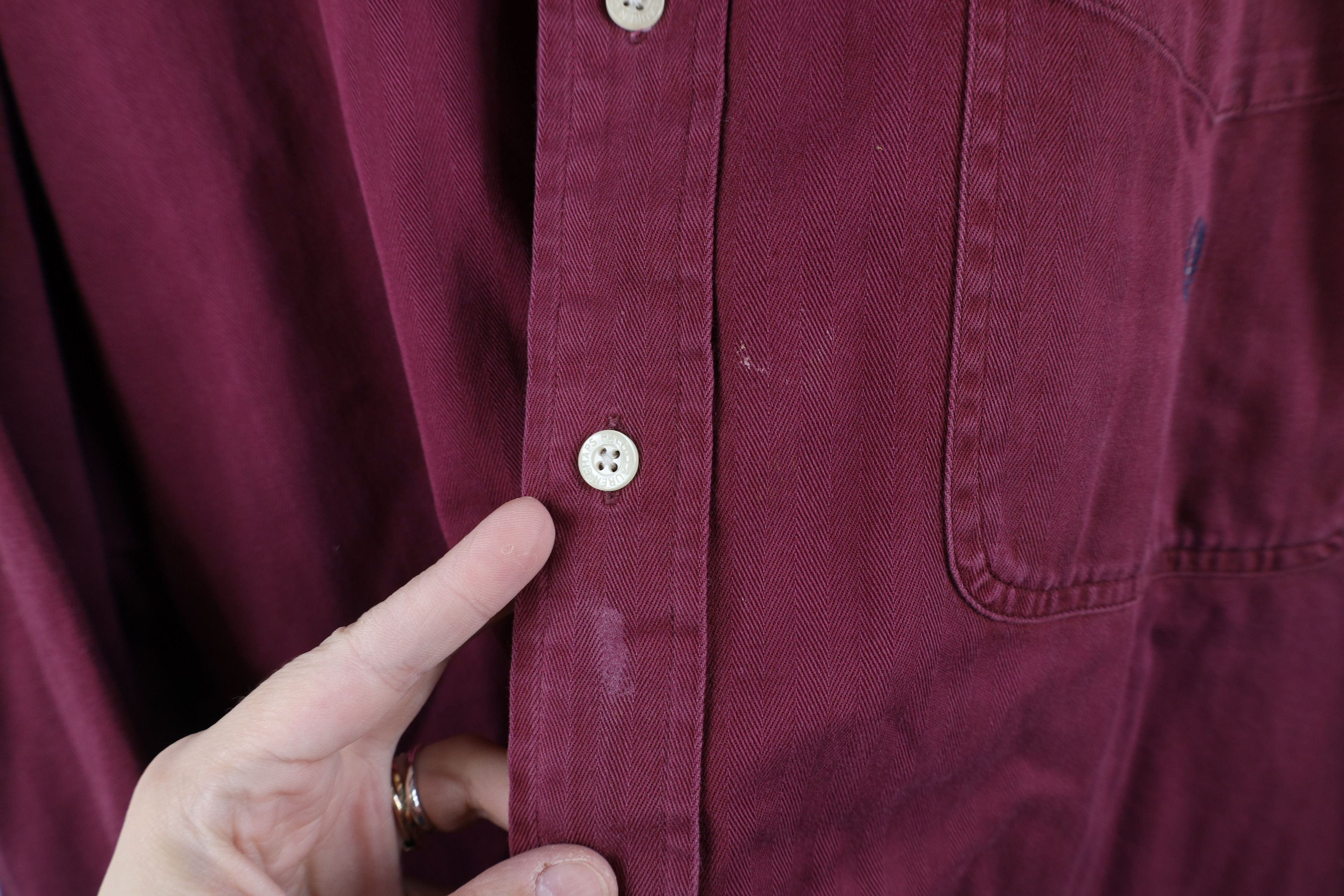 Ralph Lauren Vintage 90s Chaps Ralph Lauren Herringbone Collared Shirt Size US XXL / EU 58 / 5 - 6 Thumbnail