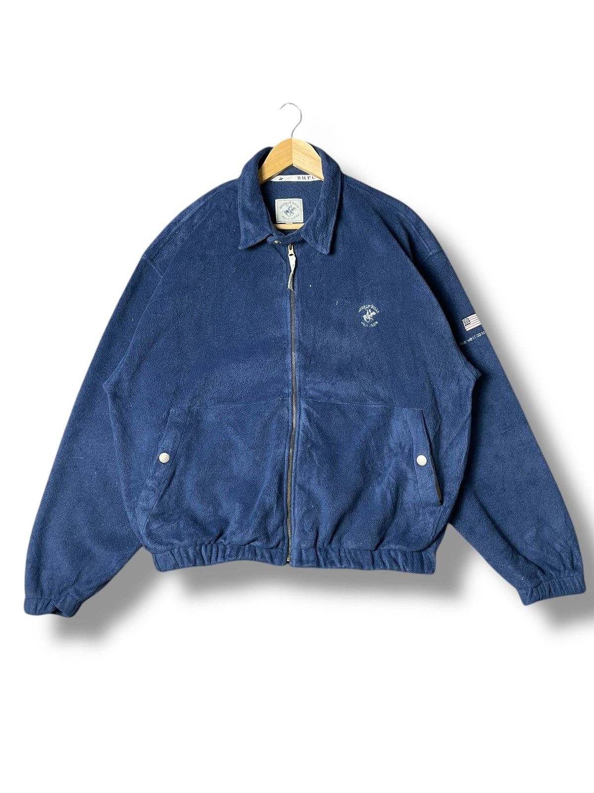 Beverly Hills Polo Club × Vintage Beverly Hills Polo Club Fleece Zipper Sweater (57) Size US L / EU 52-54 / 3 - 1 Thumbnail