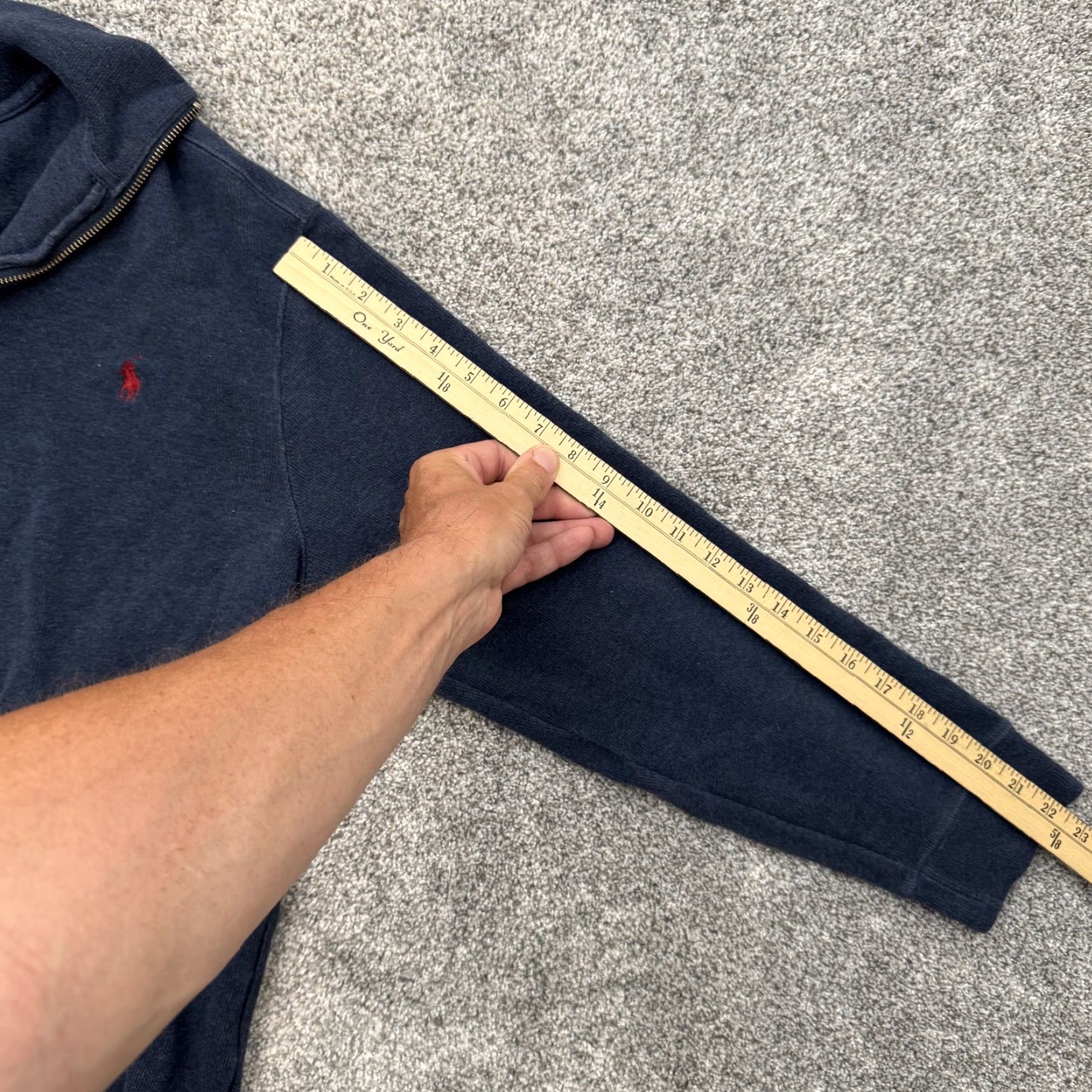 Polo Ralph Lauren Polo Ralph Lauren Sweater Quarter Zip XL Men Navy Blue Mock Neck 1/4 Zip Collared Pullover Knit Classic Vintage Preppy Modern Minimalist Size US XL / EU 56 / 4 - 5 Thumbnail