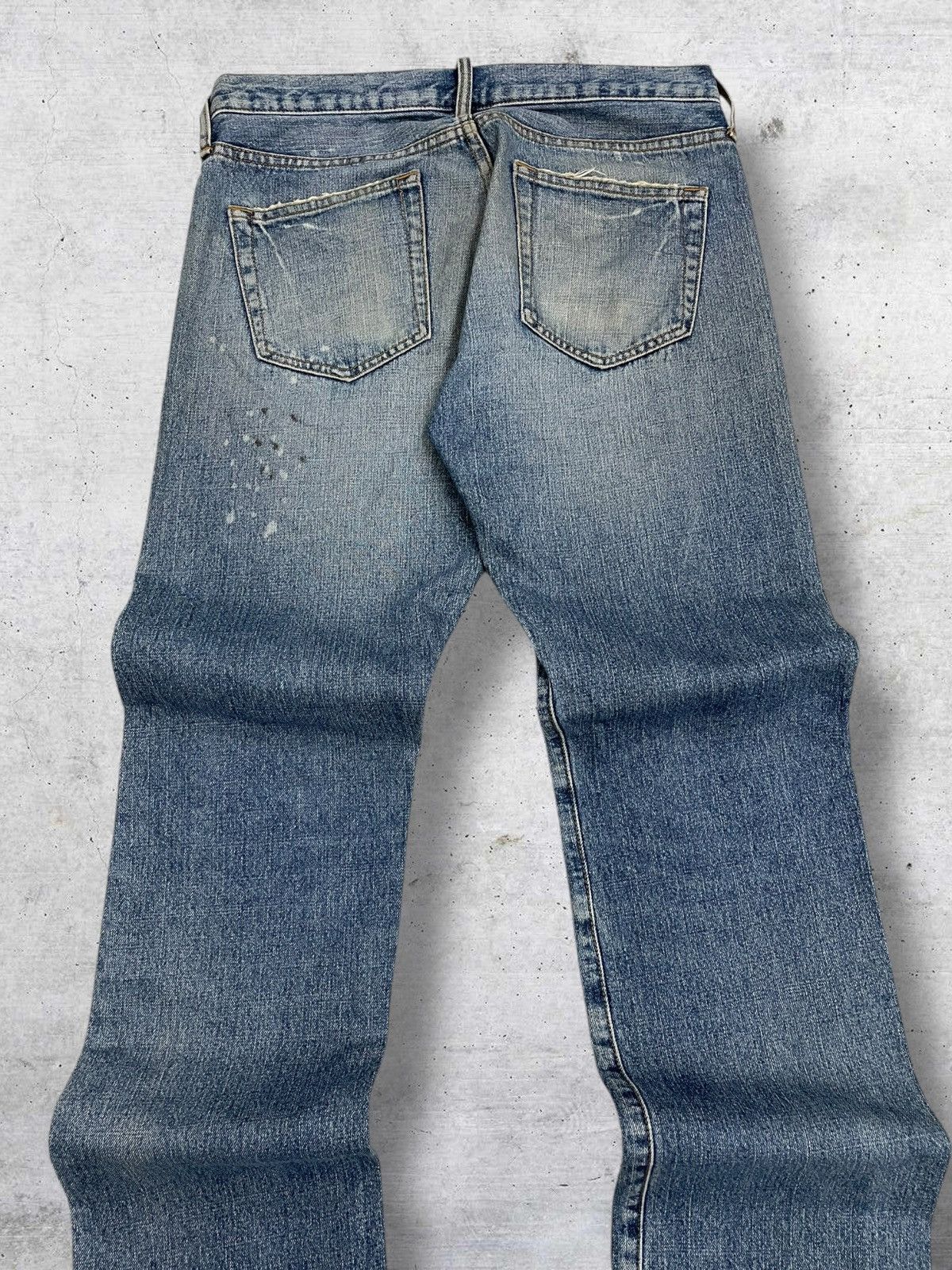 semanticdesign VINTAGE JAPAN IN THE ATTIC SPLASH RIPPED DISTRESSED DENIM Size US 30 / EU 46 - 12 Thumbnail