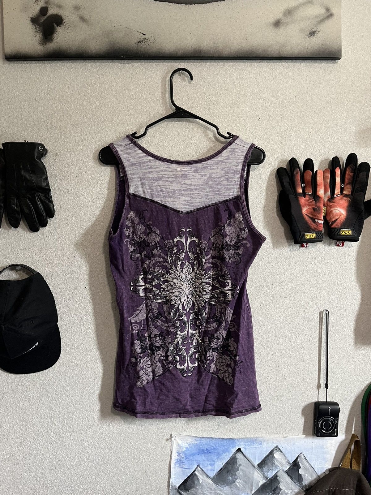 Affliction × Vintage Y2K Affliction-Style Graphic Tank Top – brand vocal Size XL / US 12-14 / IT 48-50 - 2 Thumbnail