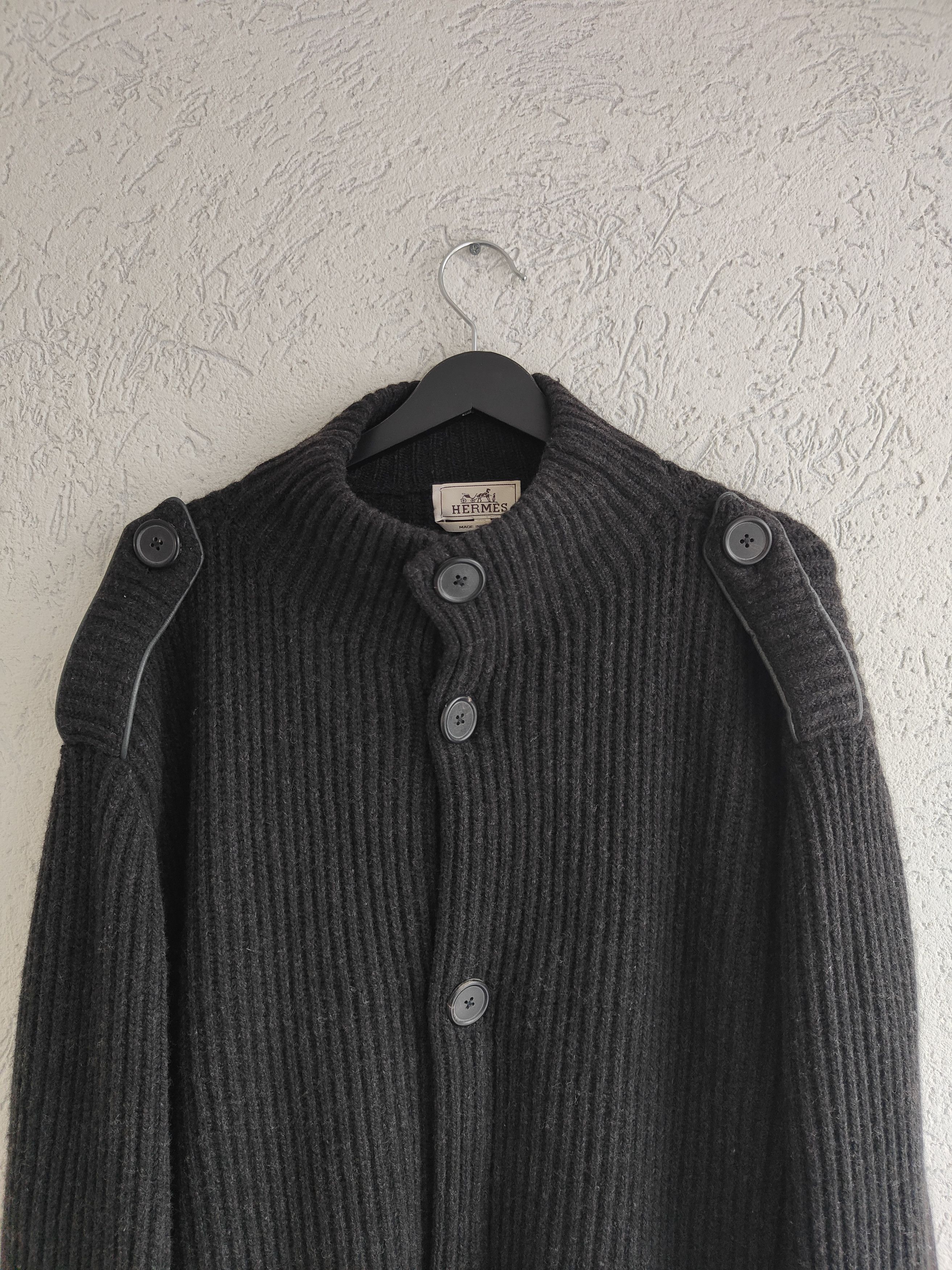 Hermes Hermes Yak Wool Heavyweight Knitted Cardigan Size US XXL / EU 58 / 5 - 3 Thumbnail