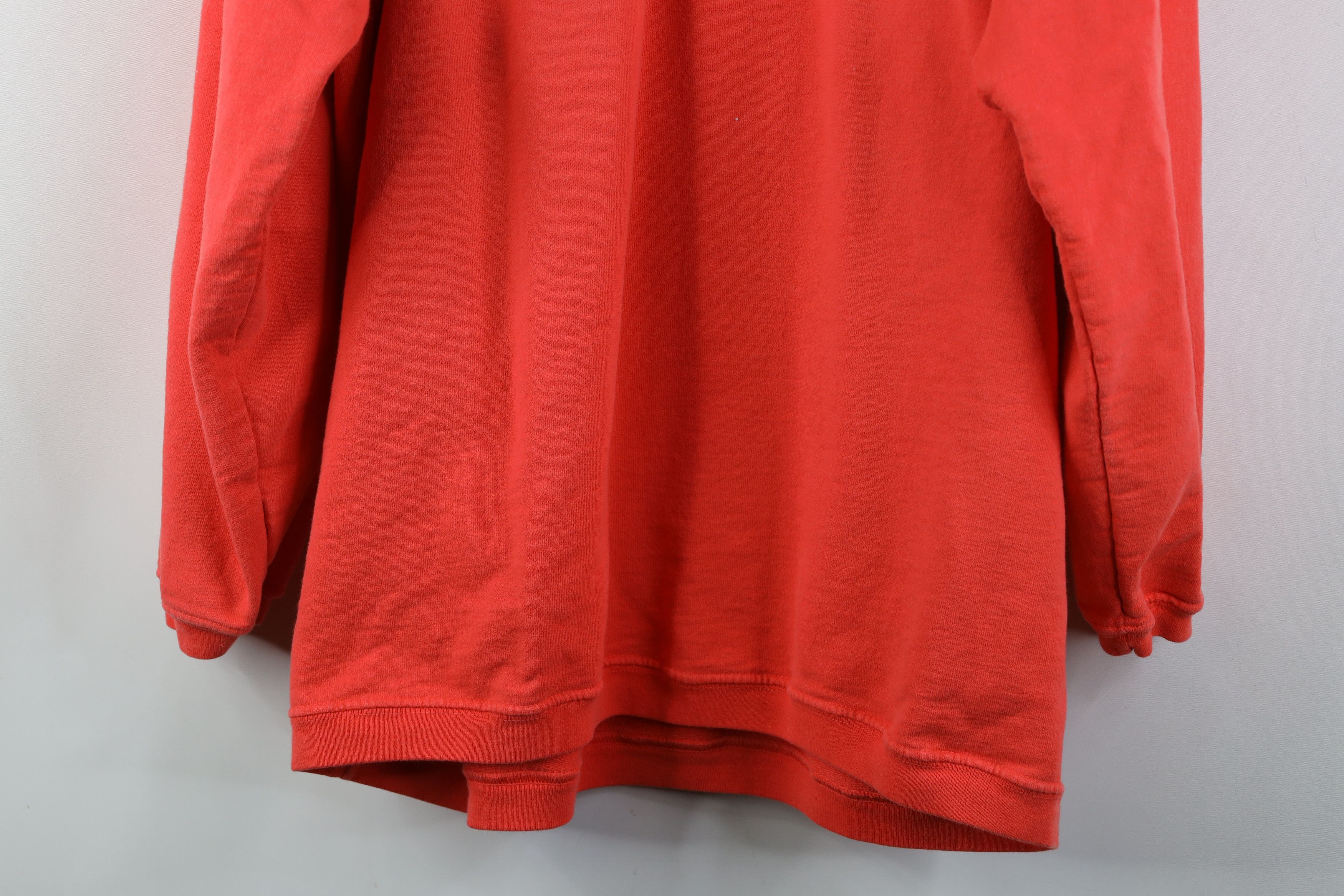 Vintage Vintage 90s Streetwear French Terry Henley Sweatshirt Salmon Size US XXL / EU 58 / 5 - 11 Thumbnail