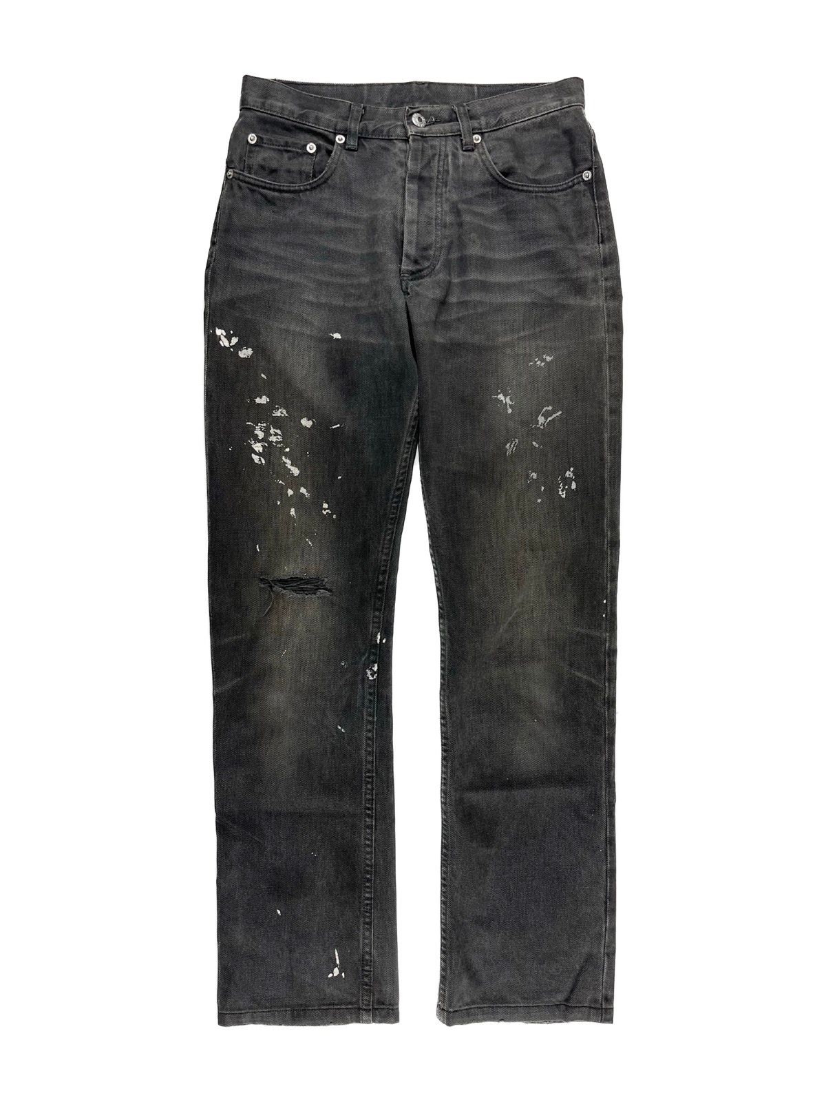 Vintage AW00 Helmut Lang Charcoal Bootcut Painter Denim Jeans Size US 27 - 1 Preview