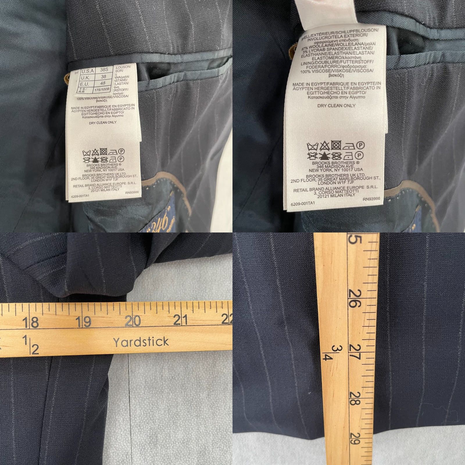 Brooks Brothers Brooks Brothers Blazer Adult 38S Navy Blue Regent Fit Sport Coat Jacket Double-Vents Mens Size 38R - 8 Thumbnail