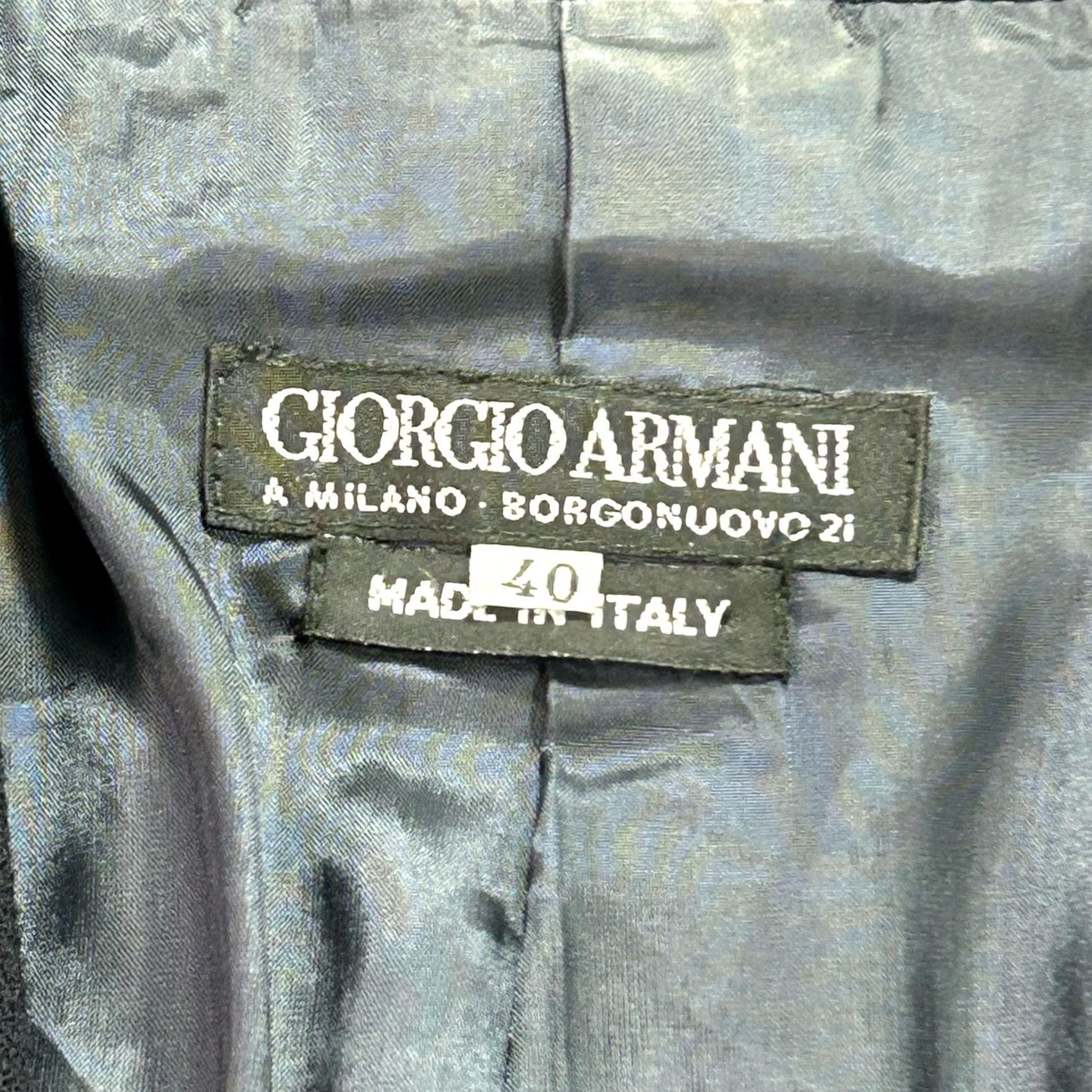 Giorgio Armani VTG Giorgio Armani Blazer Womens 40 Black Wool Made Italy Classic Suit Jacket Shirt? Size S / US 4 / IT 40 - 6 Thumbnail