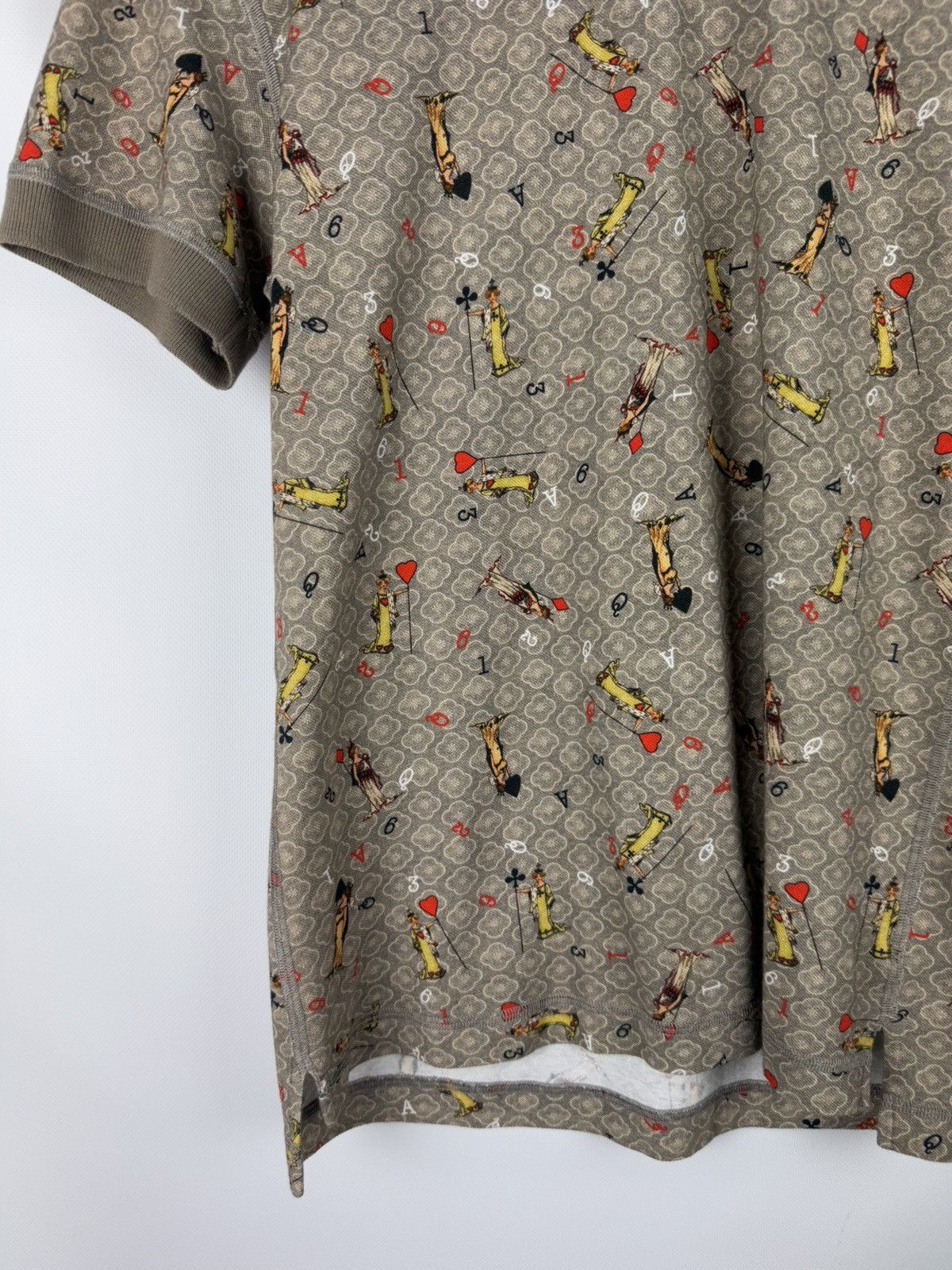 Dolce & Gabbana D&G Playing Cards Overprinted Short Sleeve Polo Shirt Size US M / EU 48-50 / 2 - 7 Thumbnail