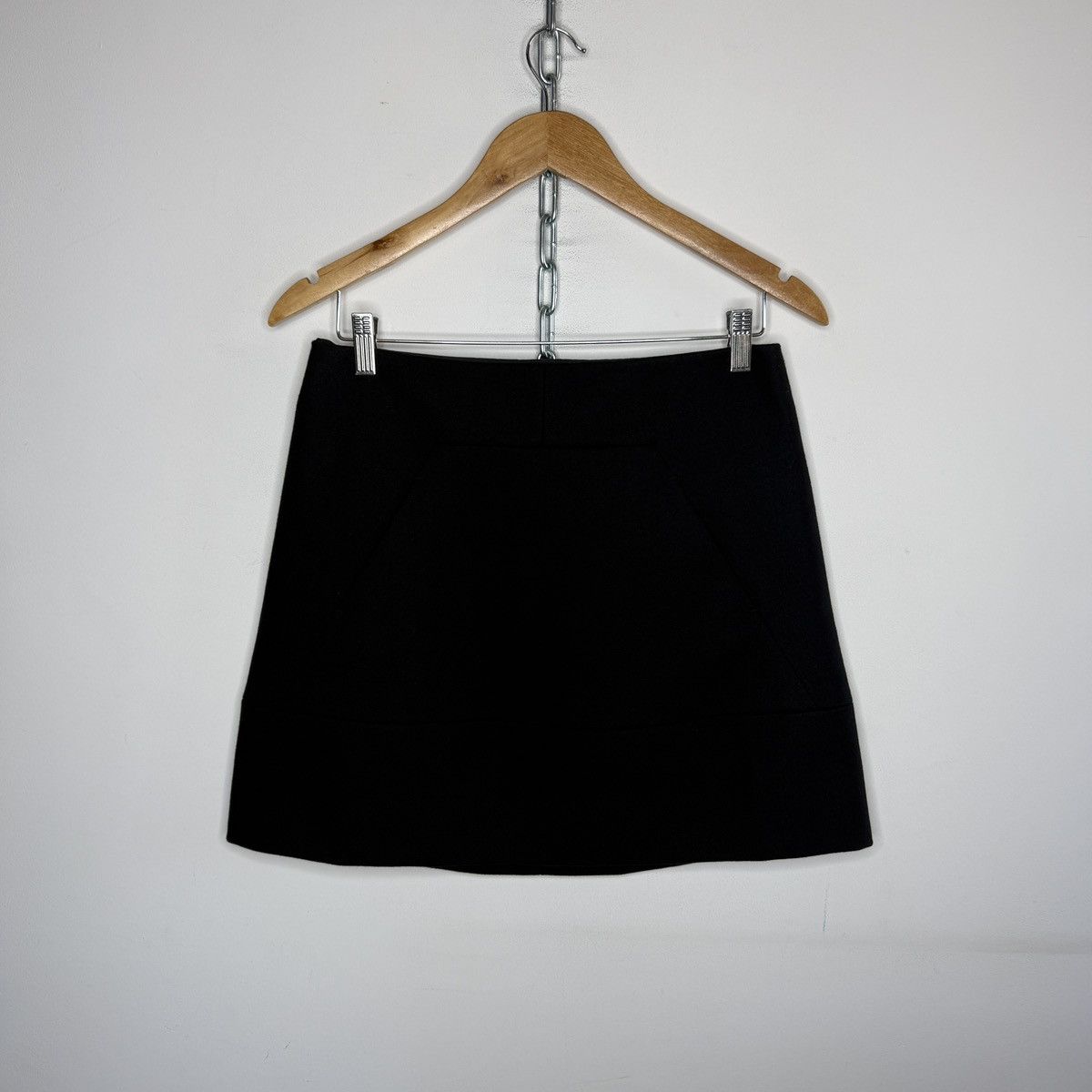 Miu Miu Miu Miu Mini Wool Skirt Black Size 28" / US 6 / IT 42 - 1 Thumbnail